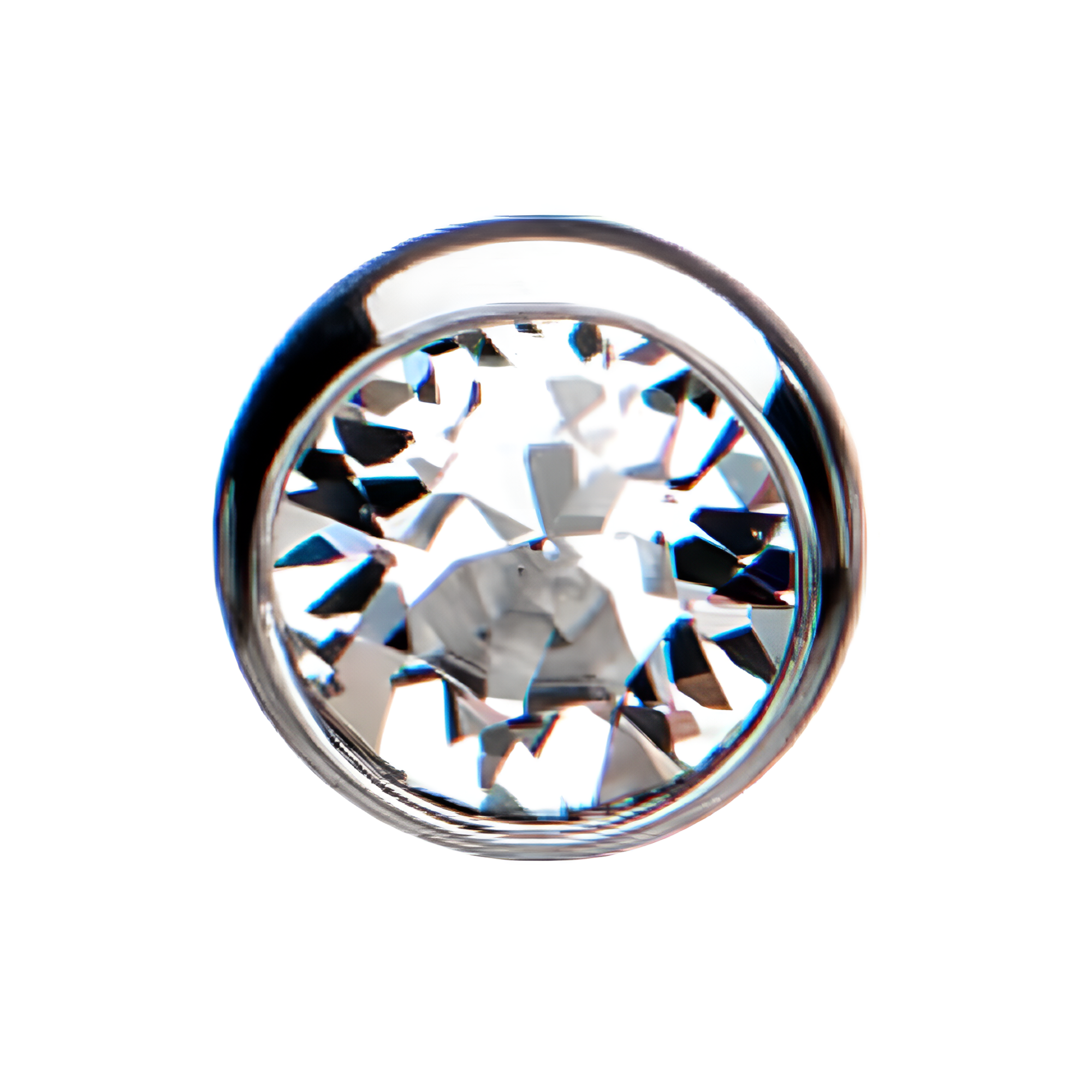 Titanium Threadless Swarovski Crystal Front Facing Top