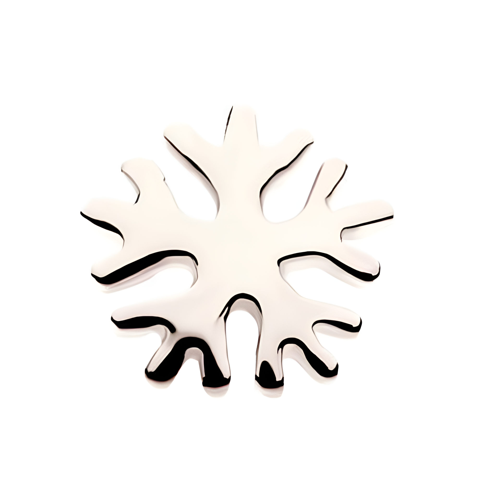 14kt White Gold Threadless Snowflake Top