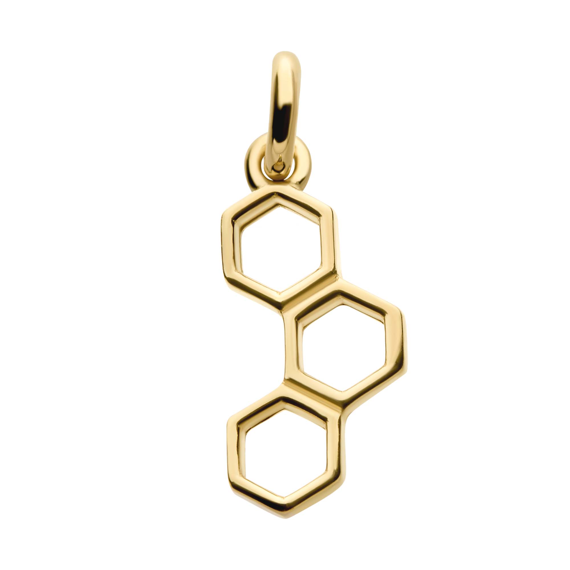 14Kt Yellow Gold Honeycomb Dangle Charm