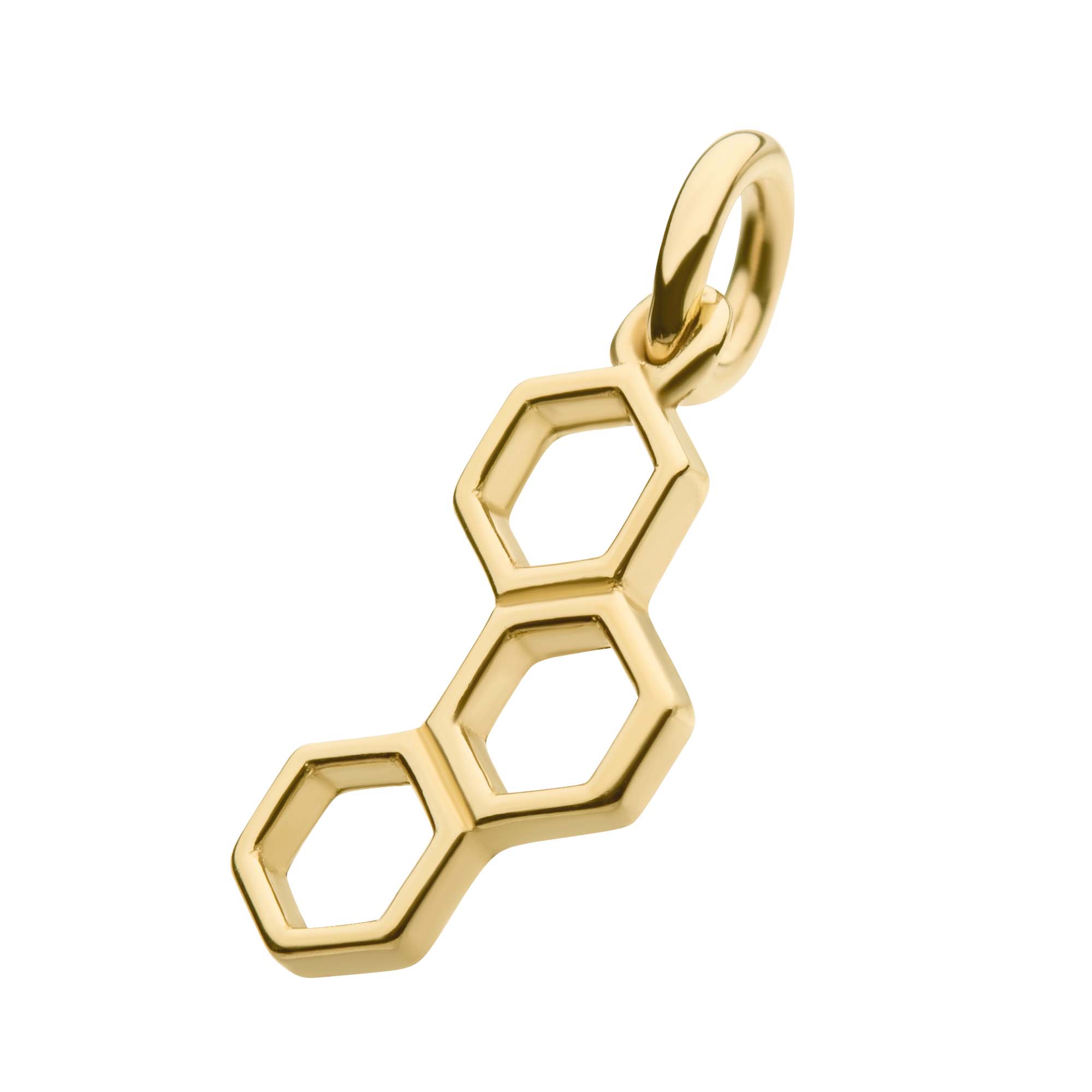 14Kt Yellow Gold Honeycomb Dangle Charm