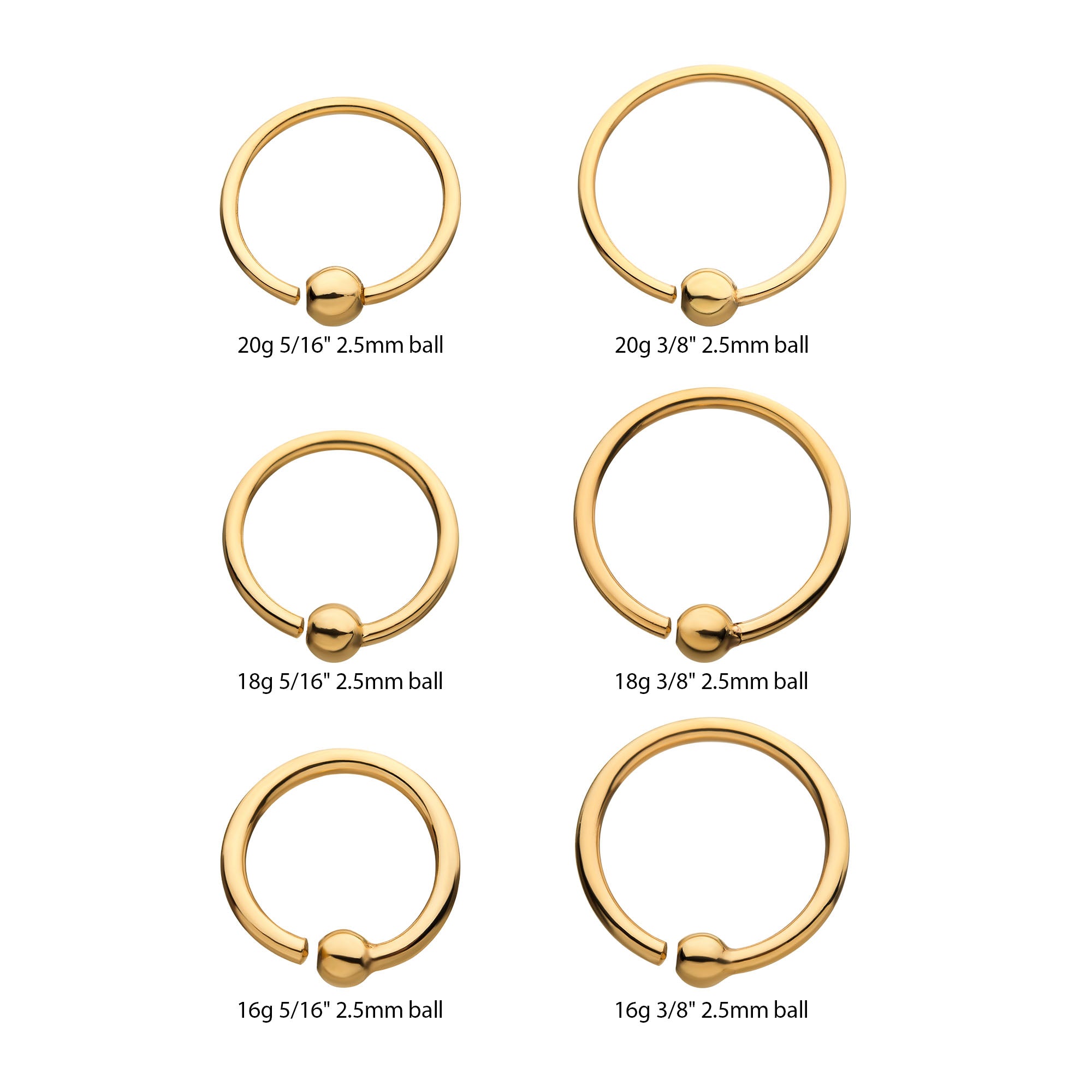 14kt Yellow Gold Annealed Captive Bead Ring