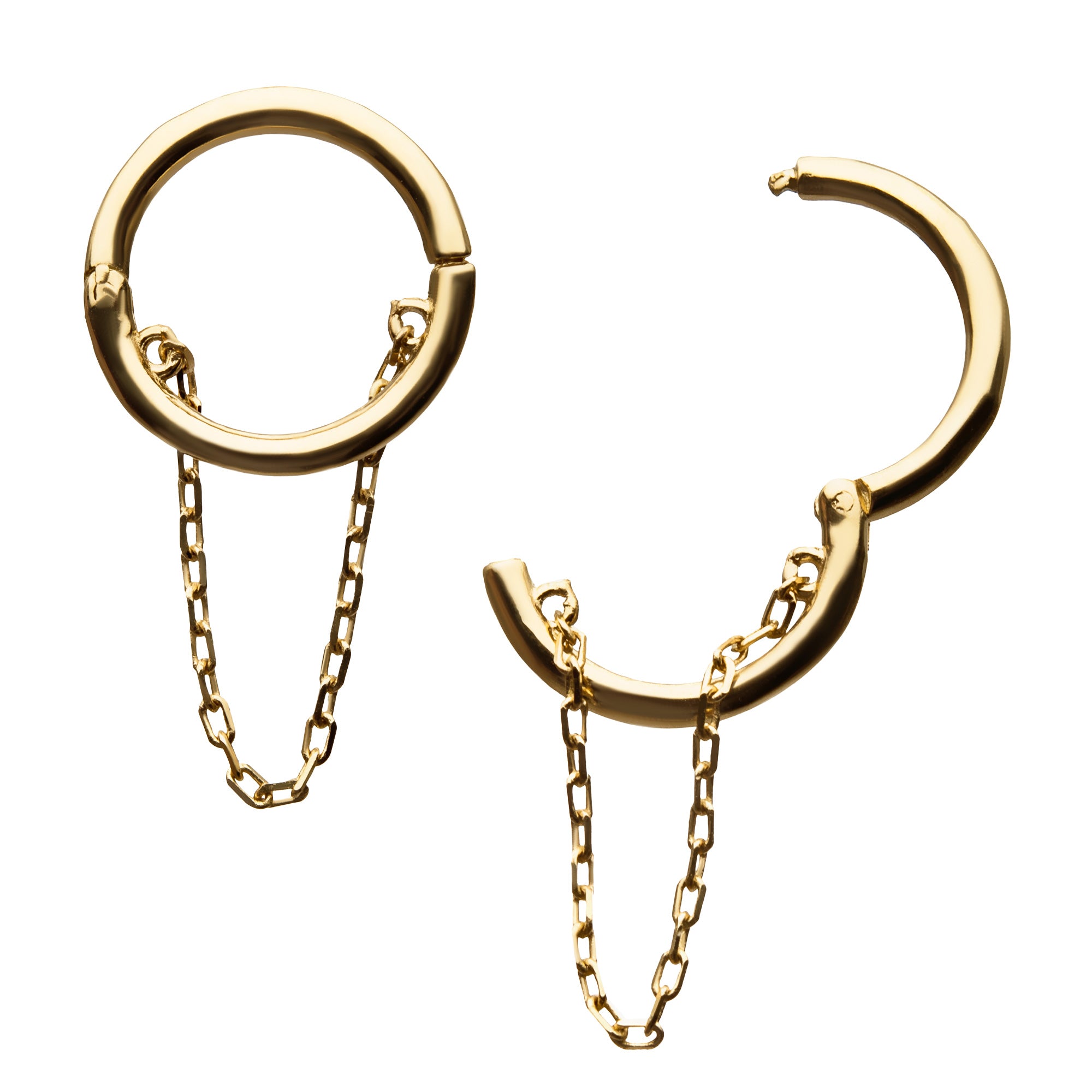 14kt Yellow Gold Chain Hinged Segment Clicker