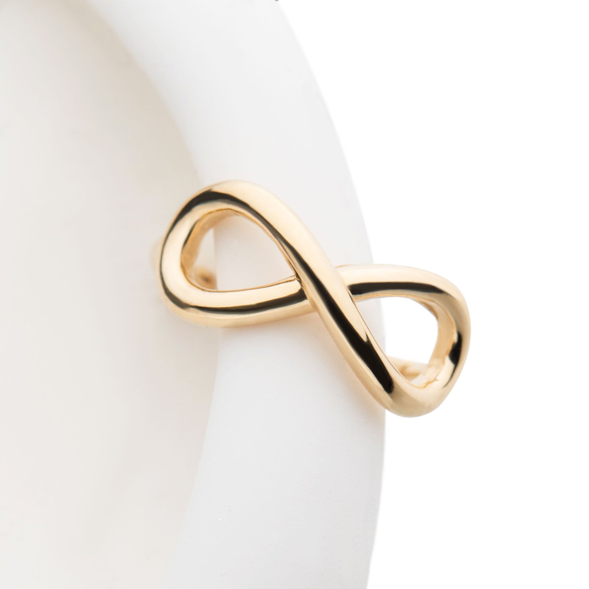 14kt Yellow Gold Infinity Symbol Side Facing Hinged Segment Clicker