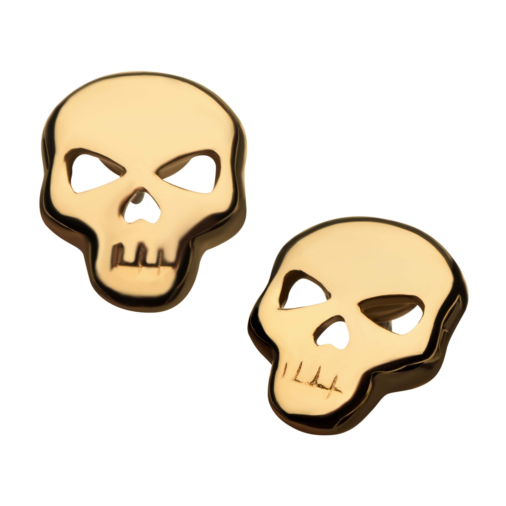 14kt Yellow Gold Threadless Skull Top