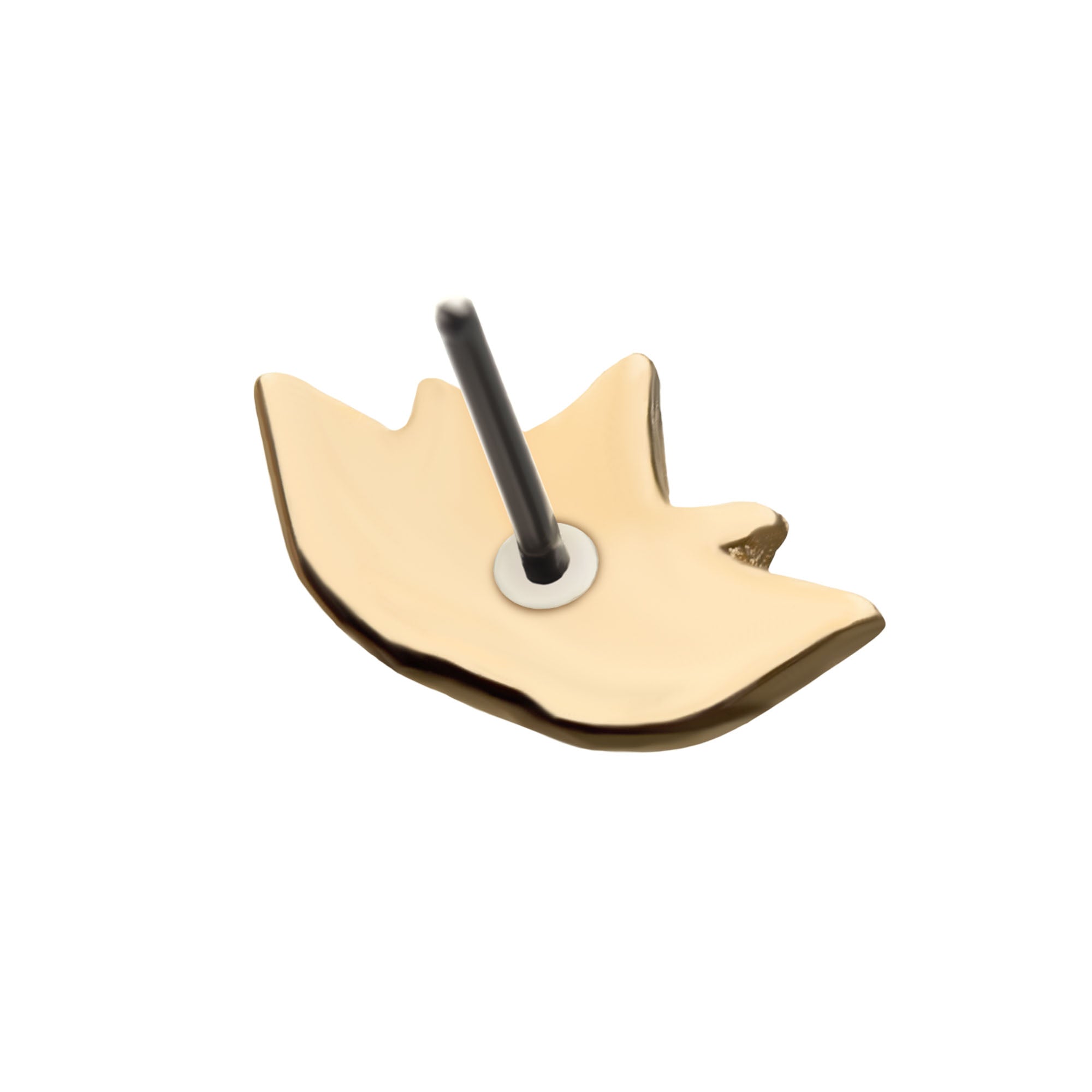 14kt Yellow Gold Threadless Lotus Top