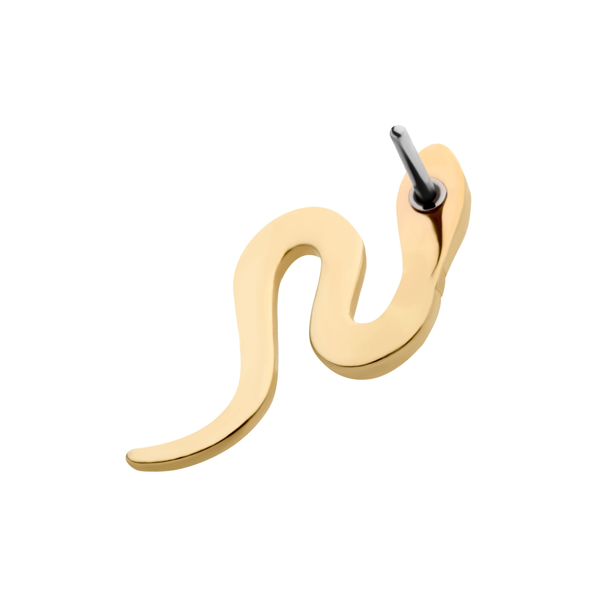 14kt Yellow Gold Threadless Serpent Top