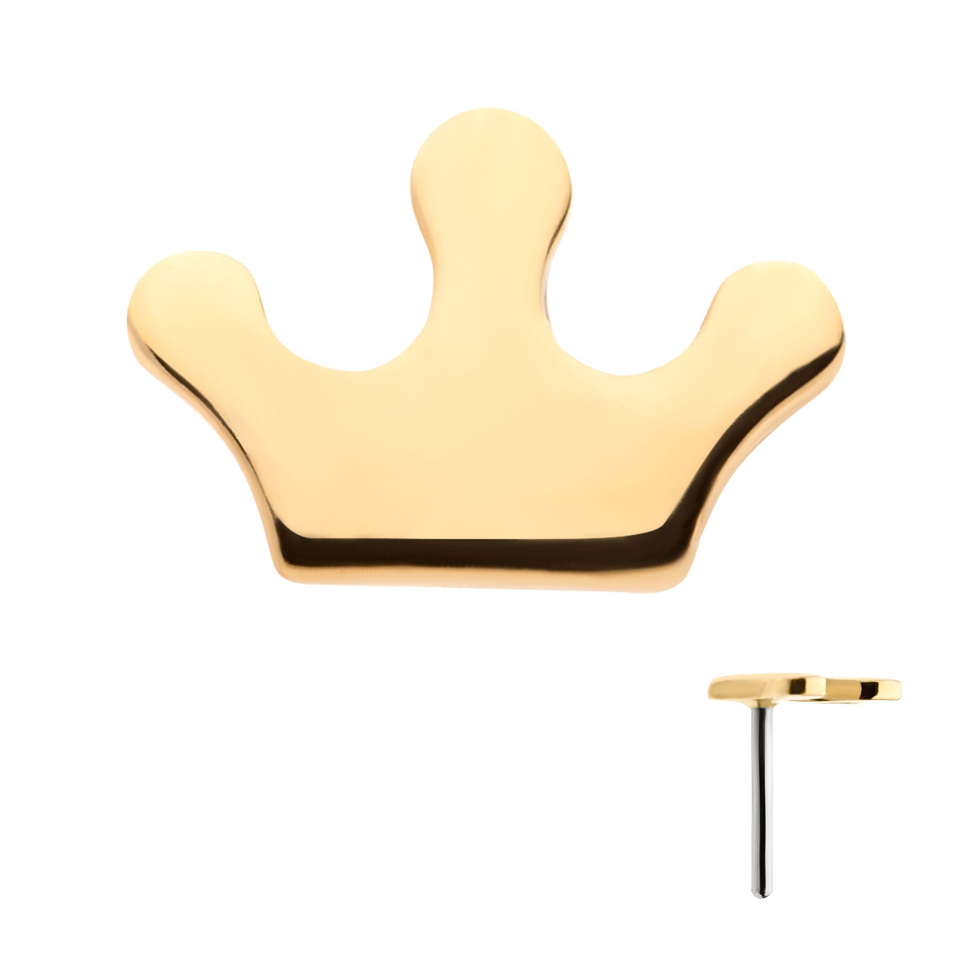 14kt Yellow Gold Threadless Crown Top