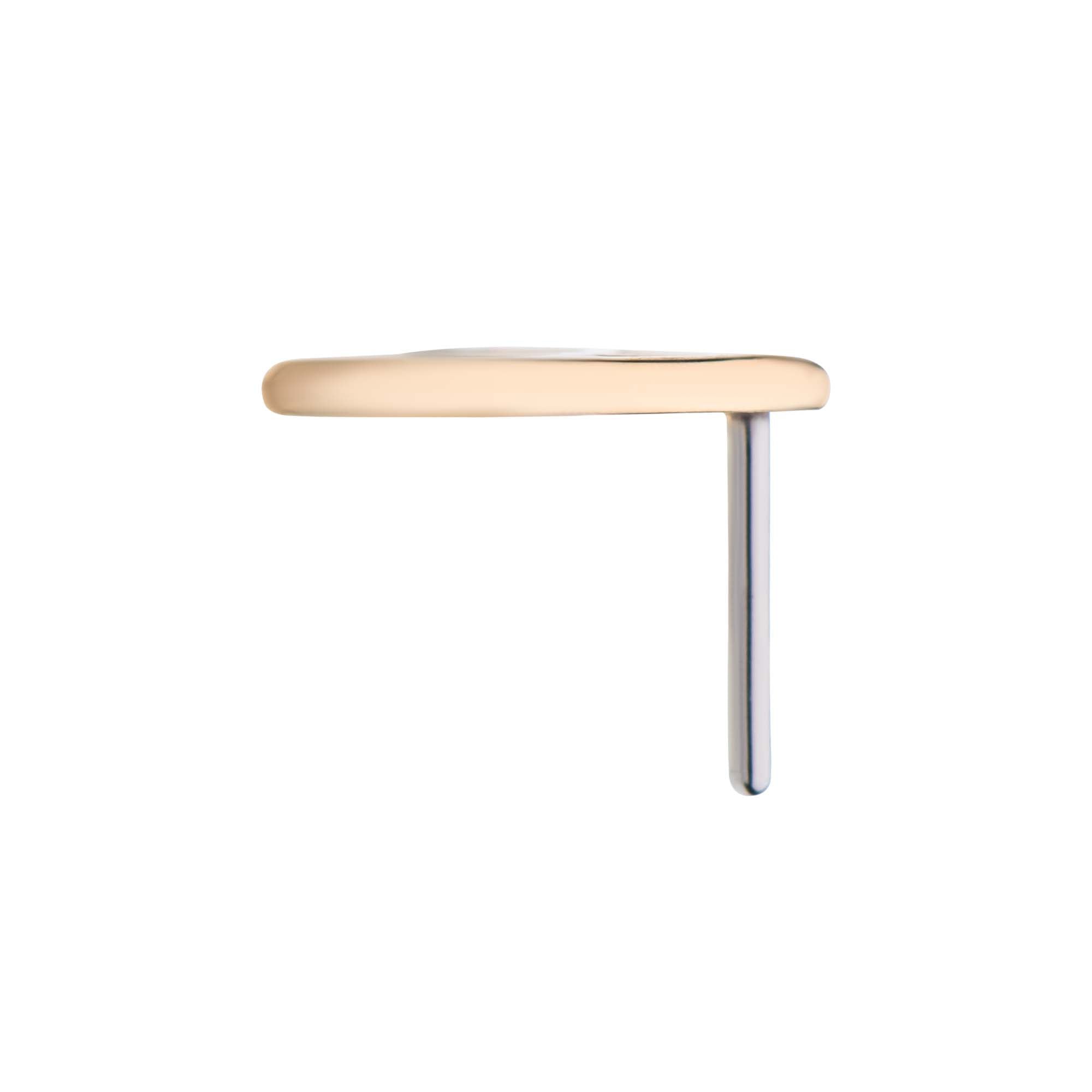 14kt Gold Threadless Pentacle Top White Gold