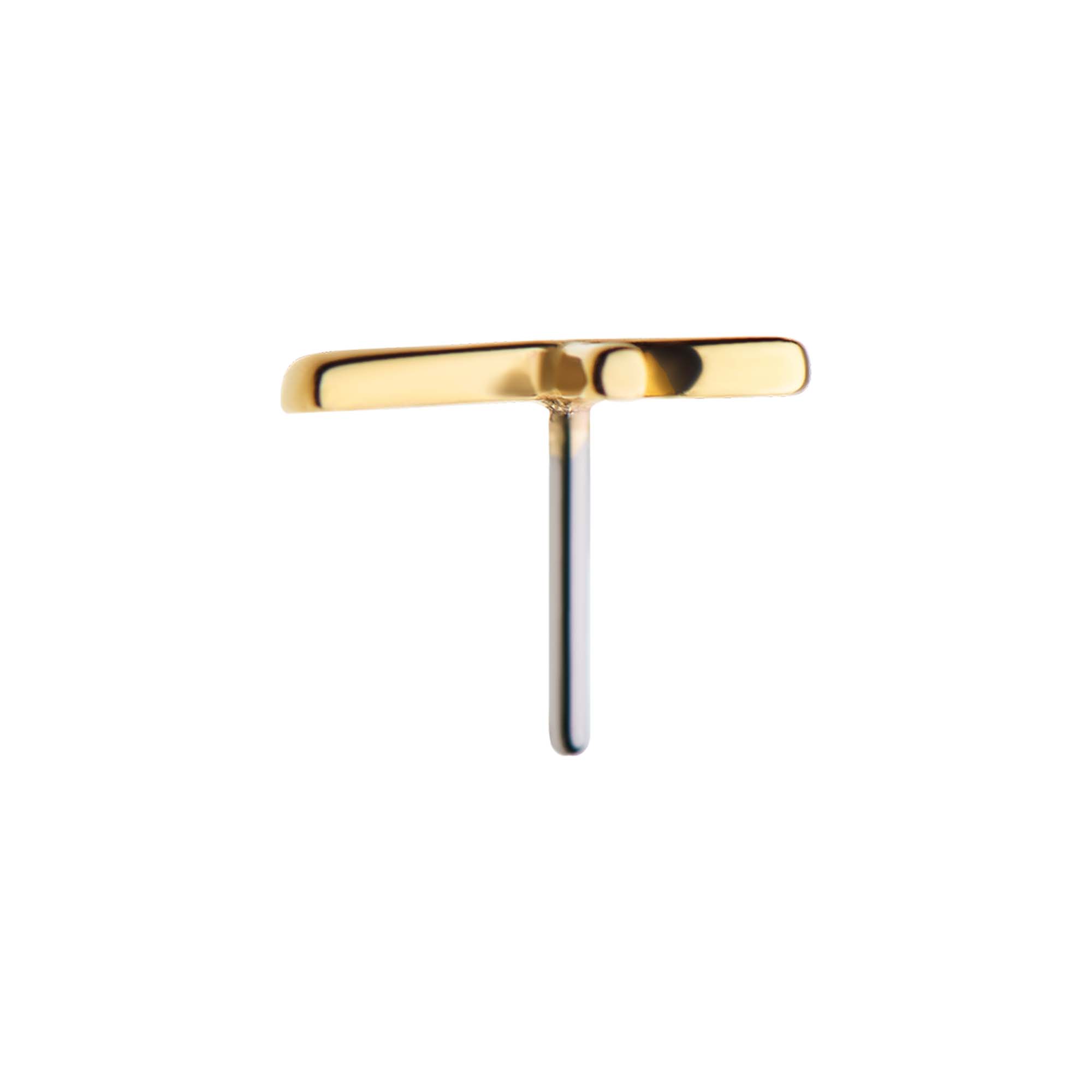 14kt Gold Threadless Ankh Egyptian Cross Top Yellow Gold