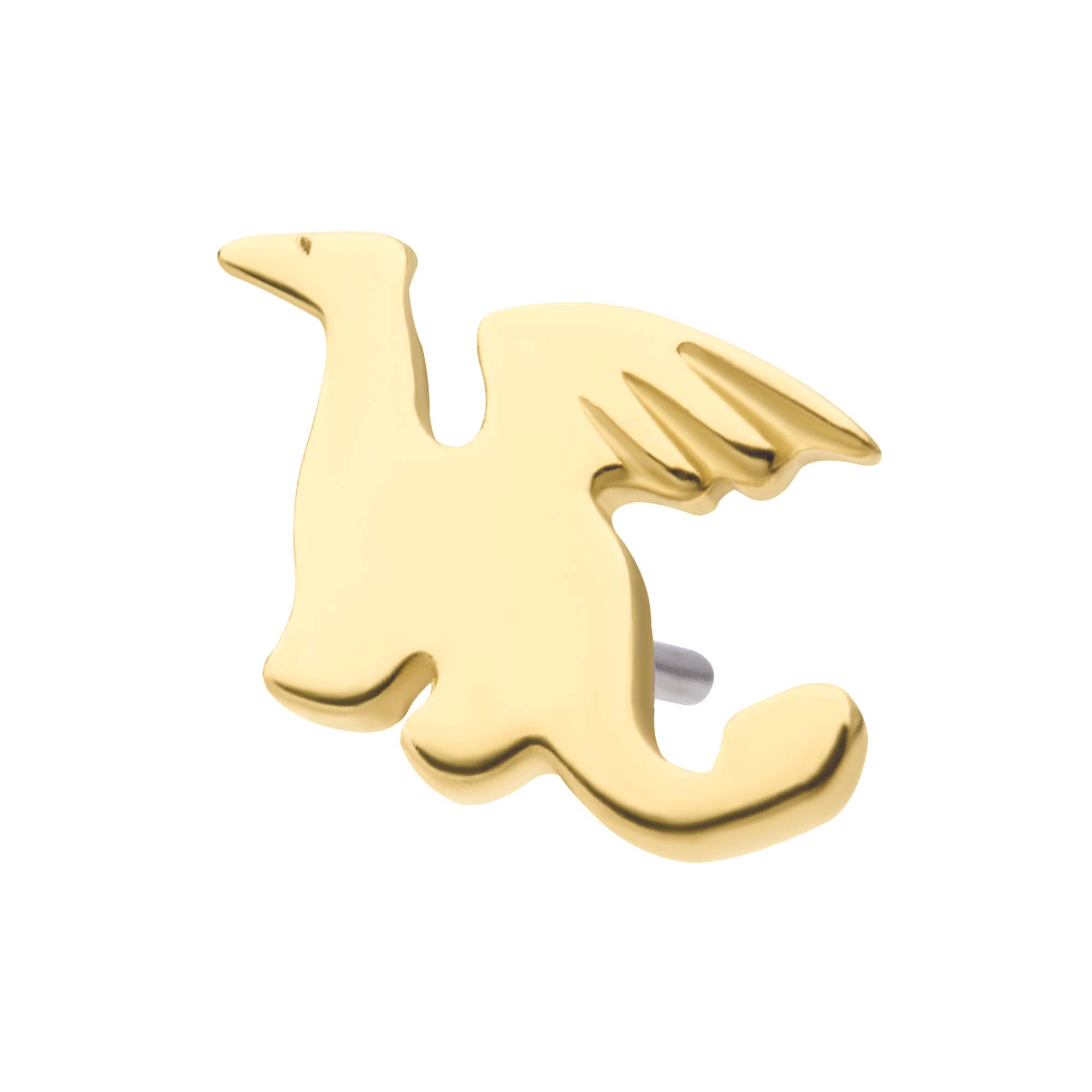 14kt Yellow Gold Threadless Dragon Top