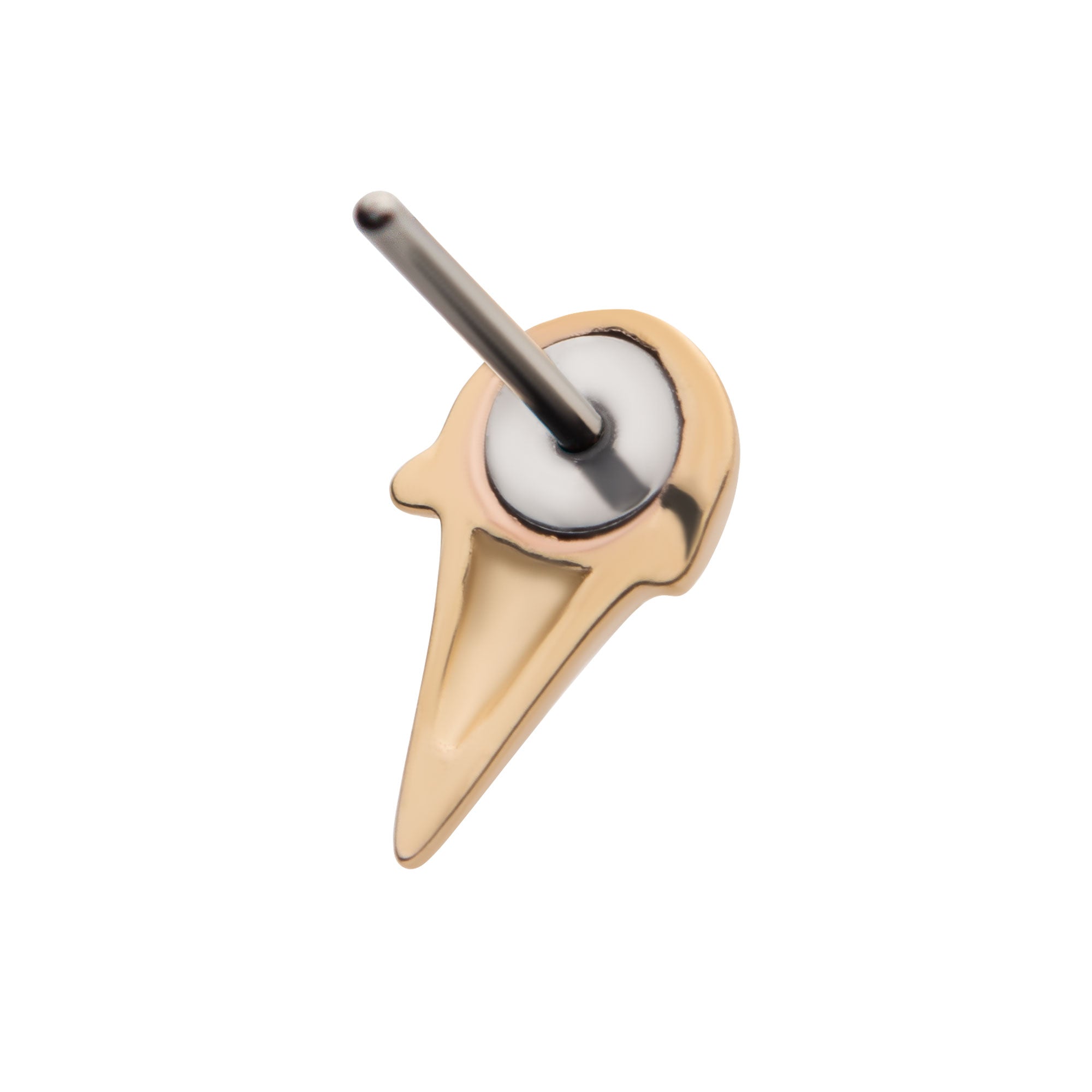 14kt Yellow Gold Threadless Ice Cream Cone Top