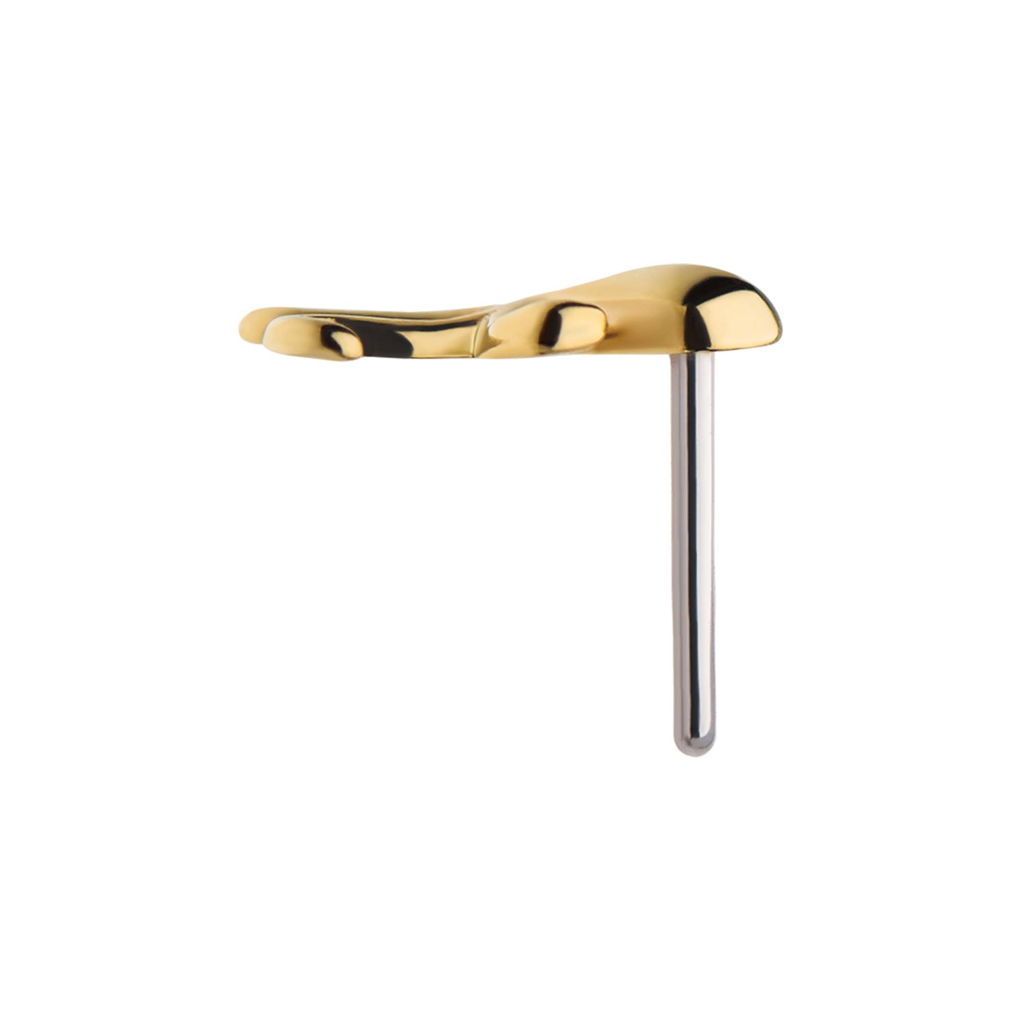 14kt Yellow Gold Threadless Octopus Top