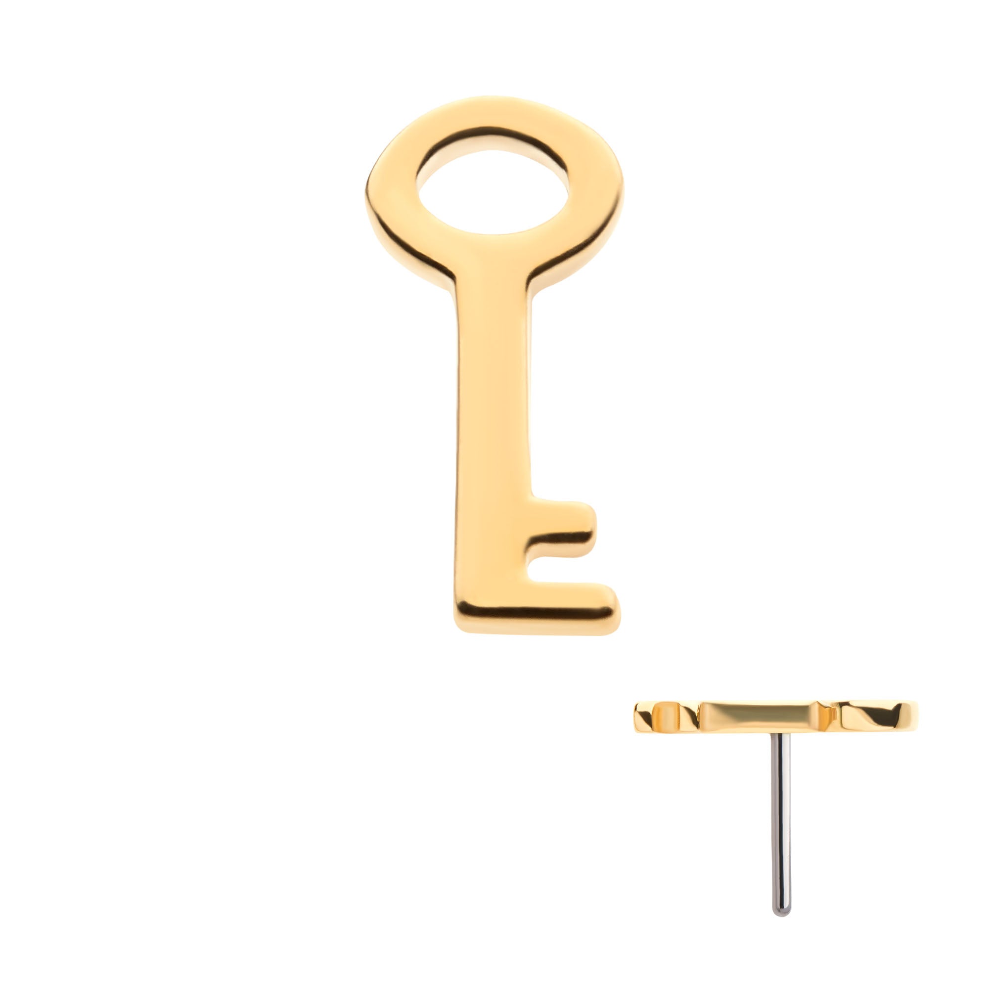 14kt Yellow Gold Threadless Key Top
