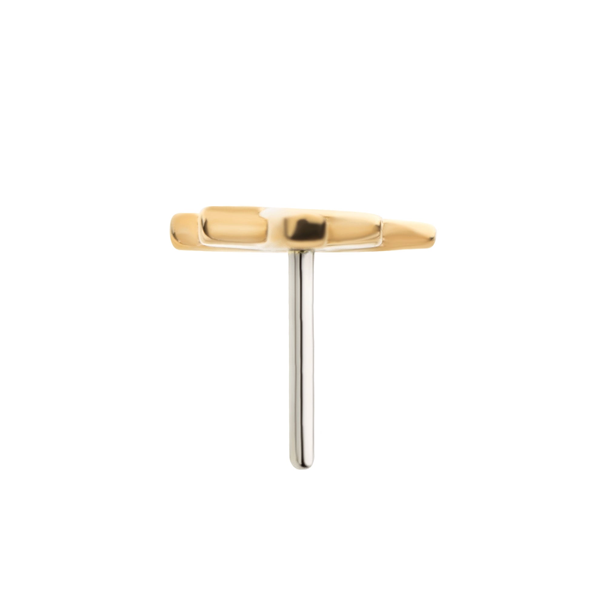 14kt Yellow Gold Threadless Palm Tree Top