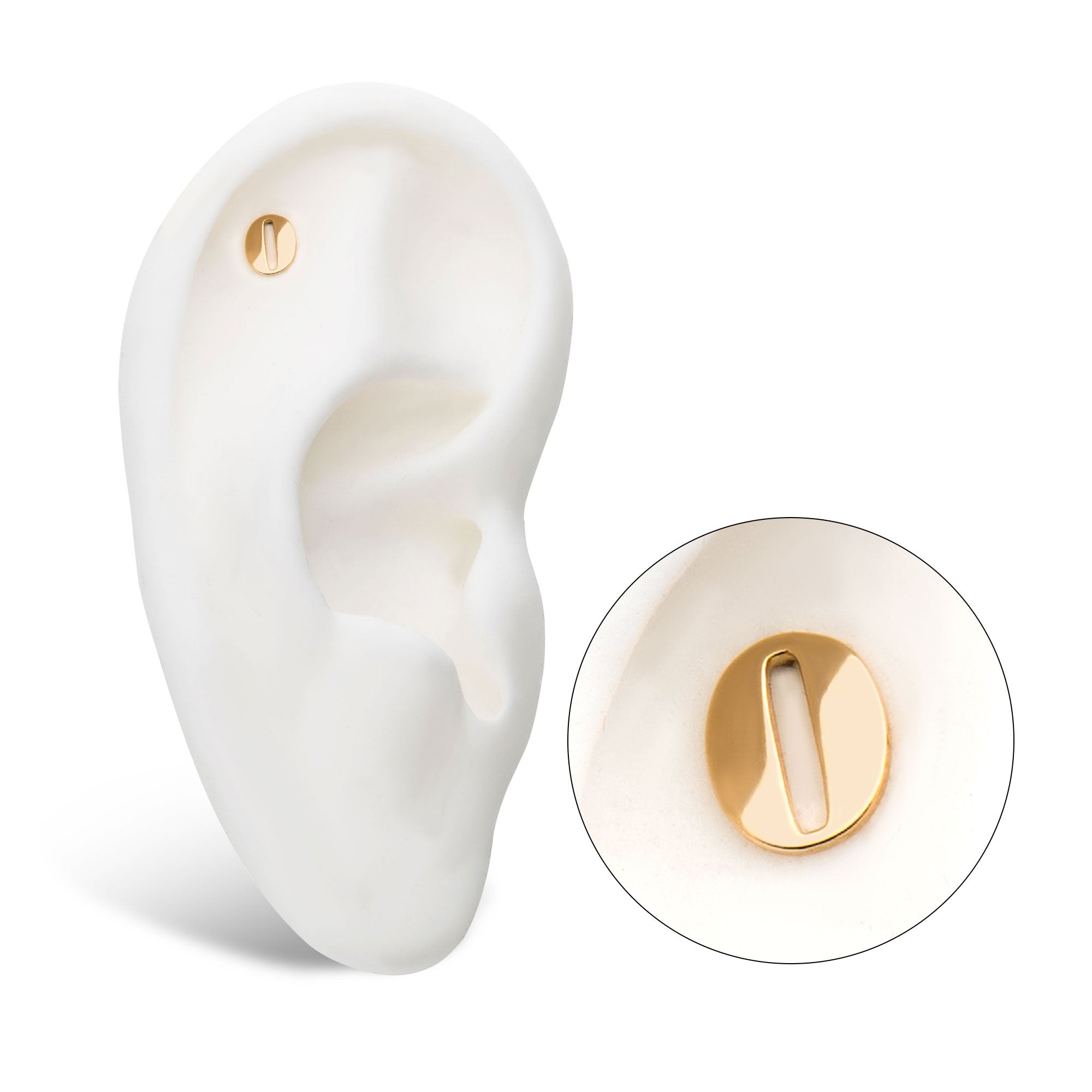 14kt Yellow Gold Threadless Number Tops