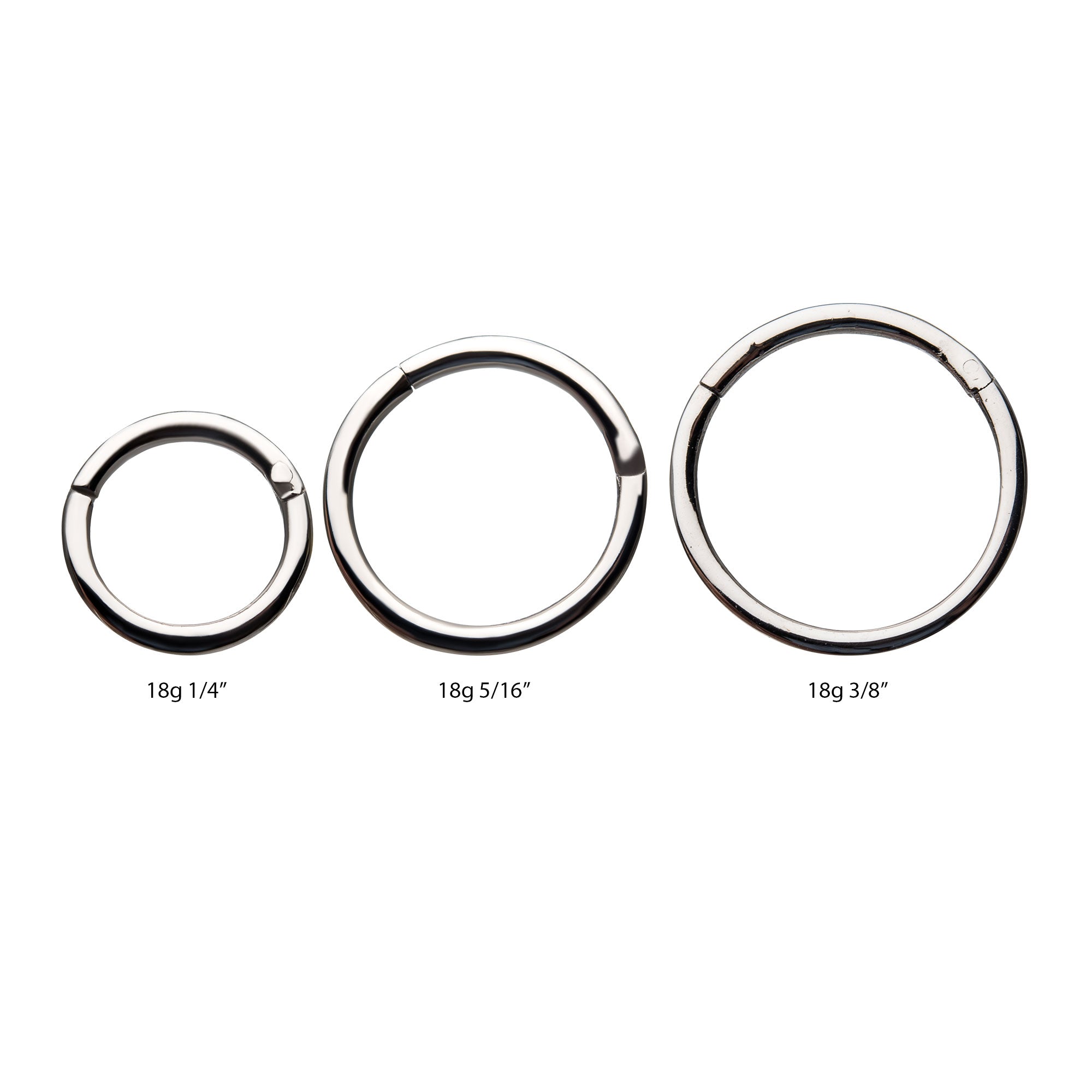 14kt White Gold Basic Hinged Segment Clicker