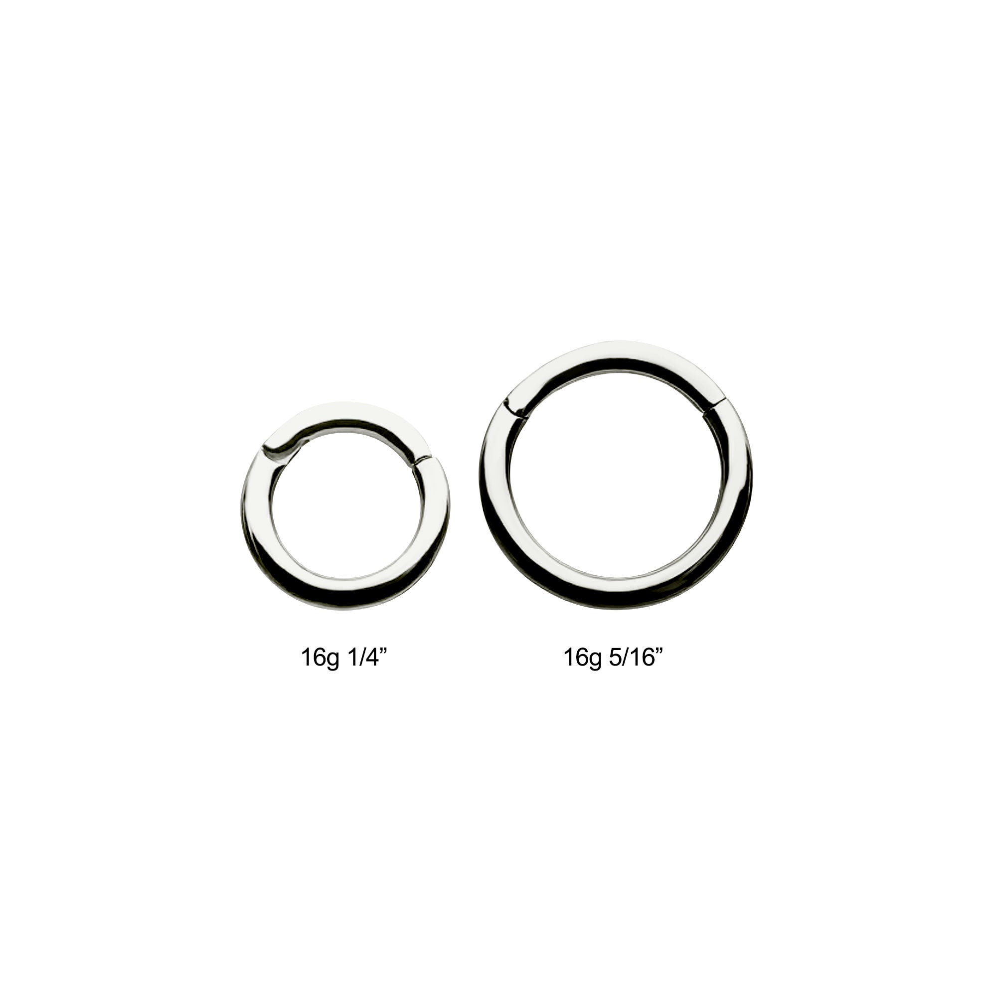 14kt White Gold Basic Hinged Segment Clicker