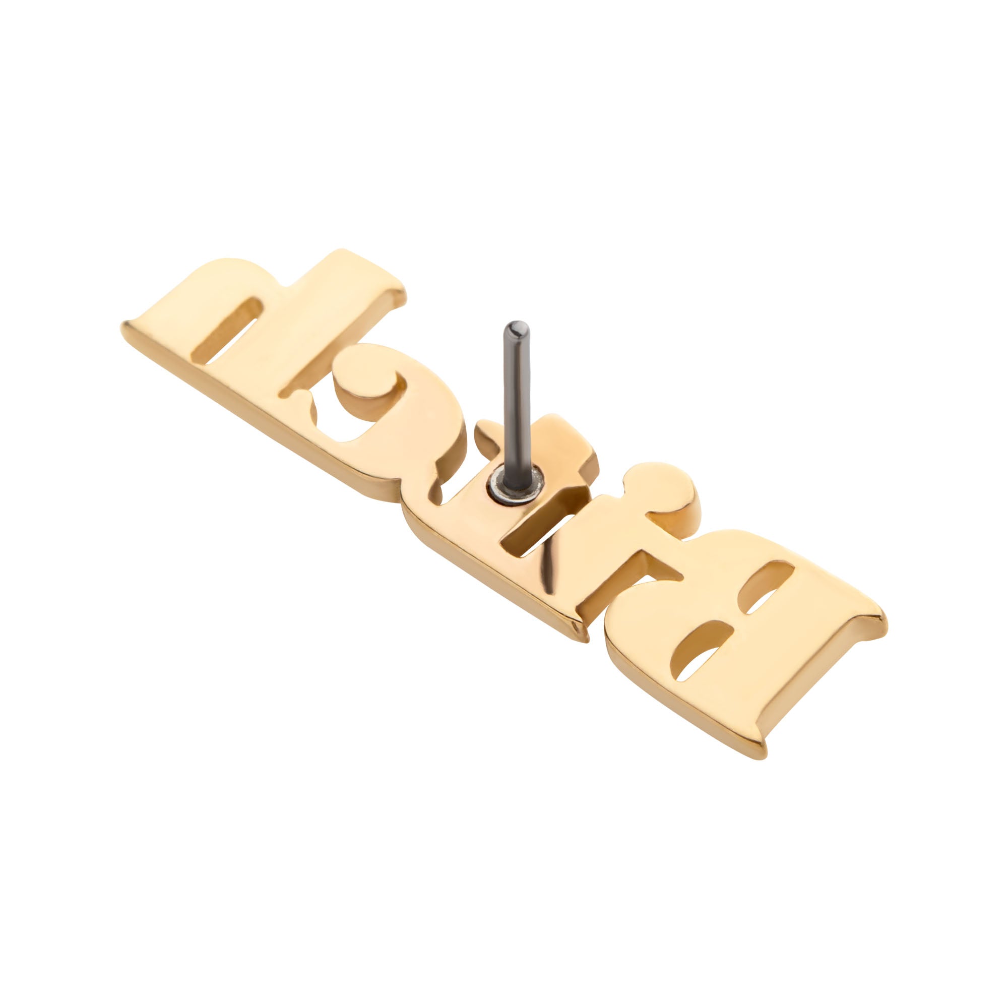 14kt Yellow Gold Threadless "Bitch" Top