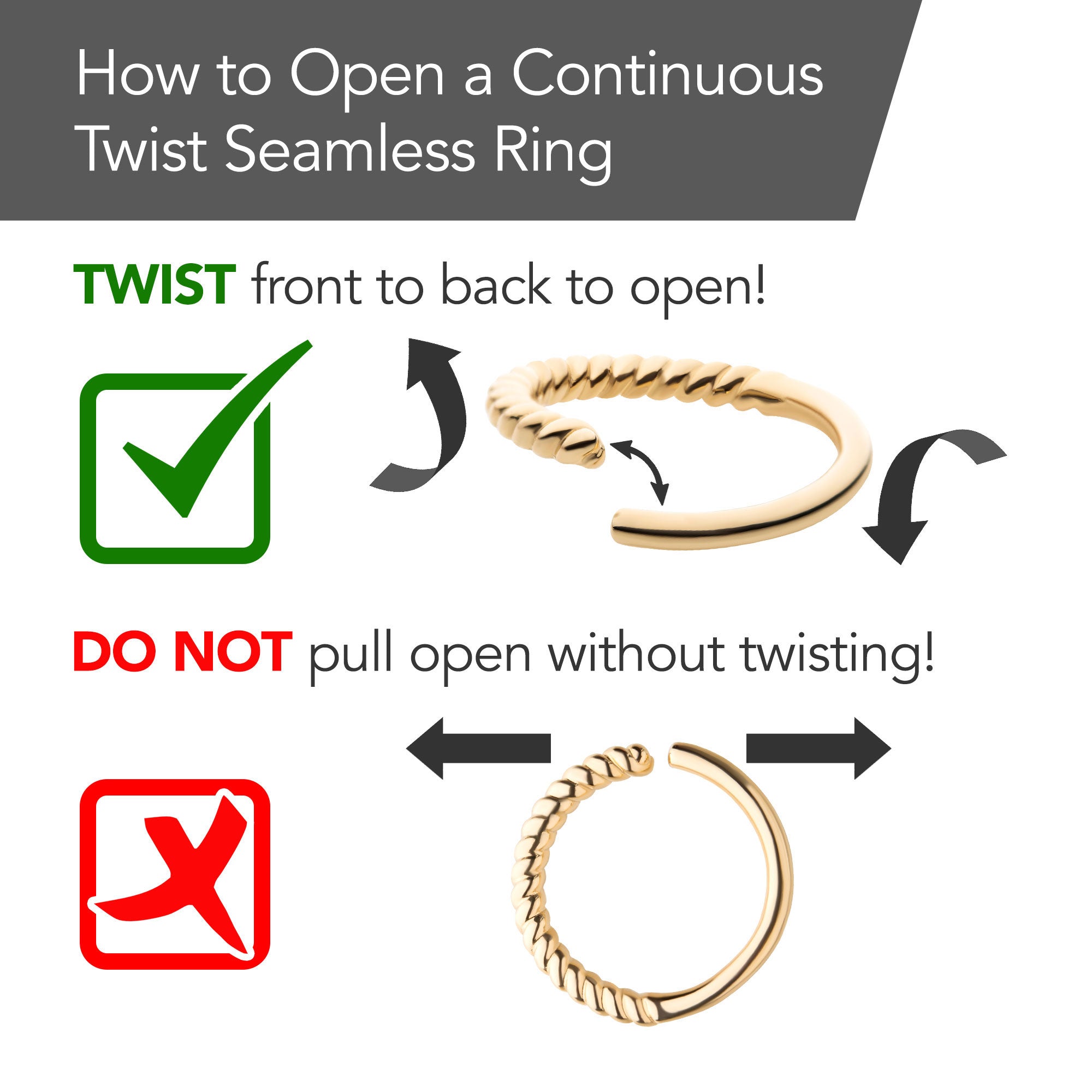 16G Niobium Heart Seamless Split Ring