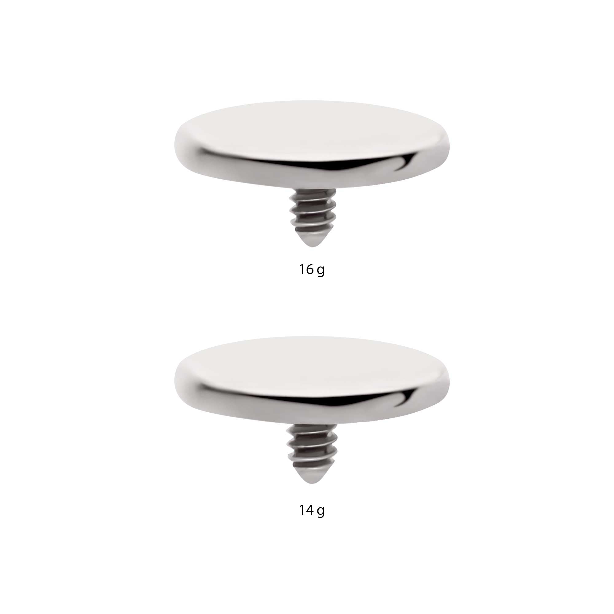 Titanium Internally Threaded Flat Disc Top