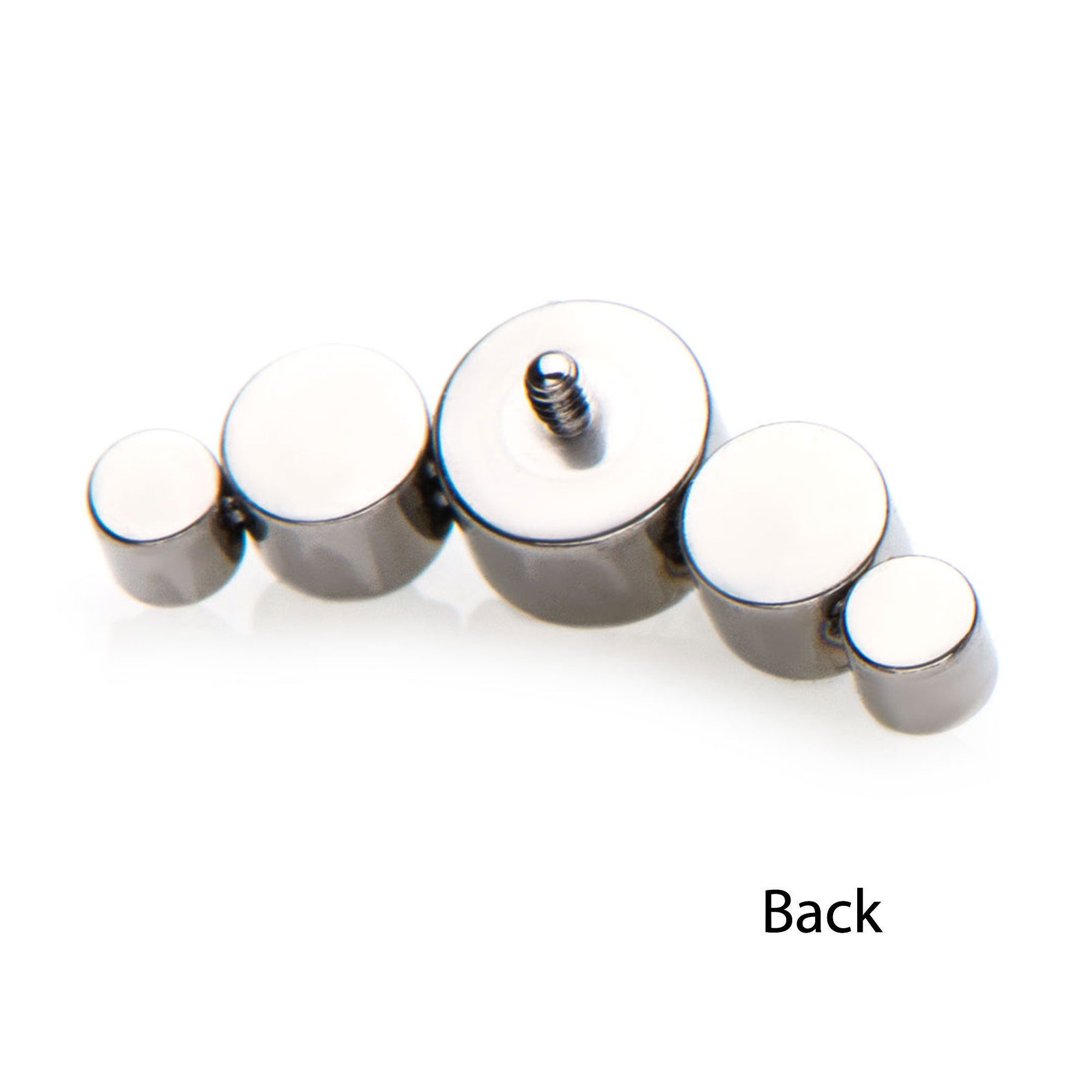 Titanium Internally Threaded 5-Swarovski Crystal Cluster Tops