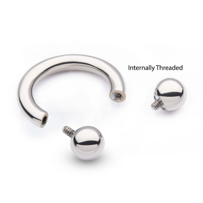 Titanium Internally Threaded Circular Barbells