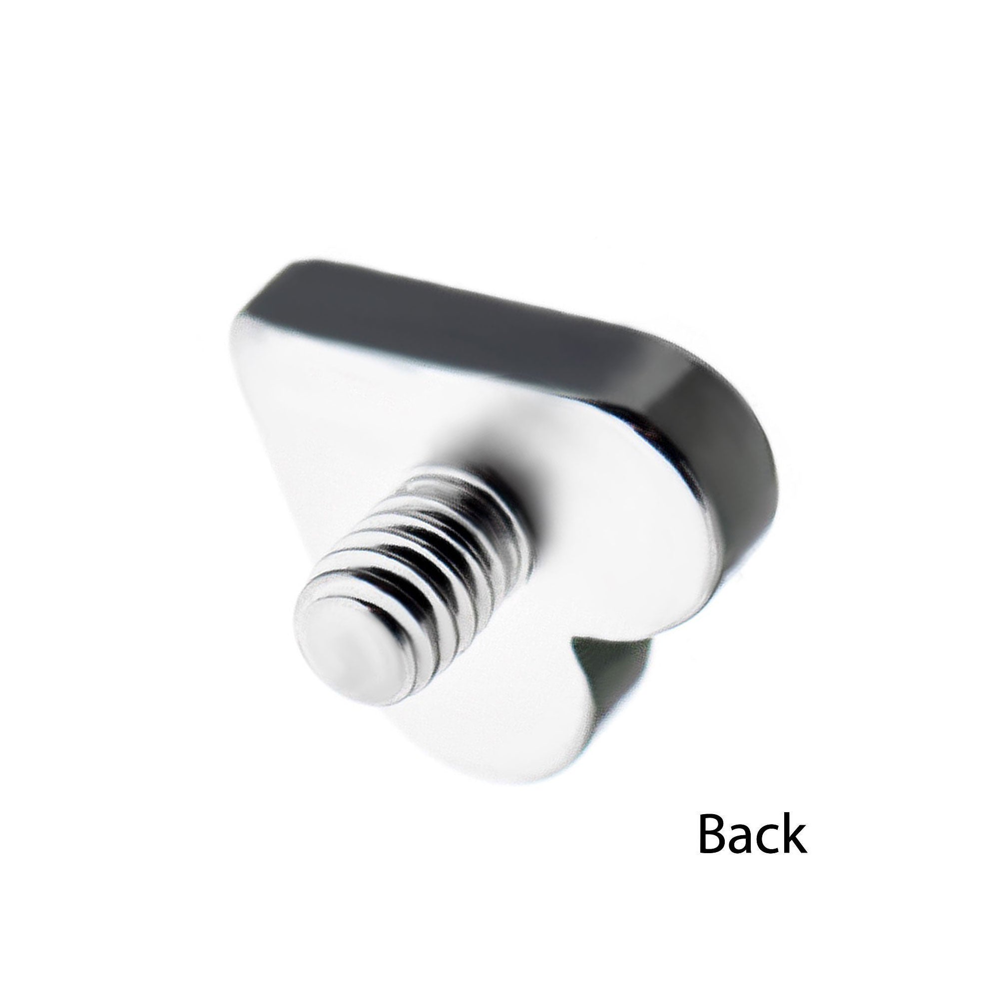 Titanium Internally Threaded Heart Top