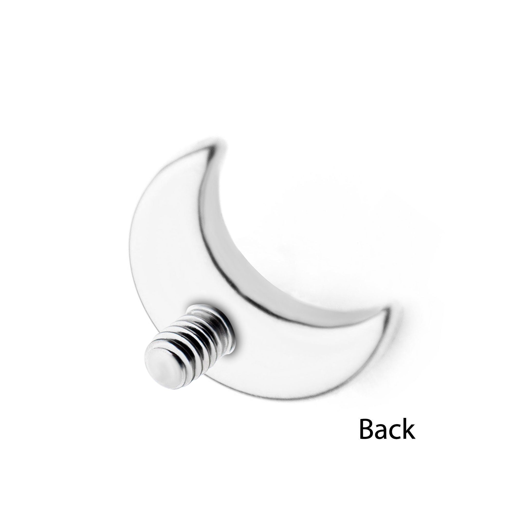 Titanium Internally Threaded Crescent Moon Tops