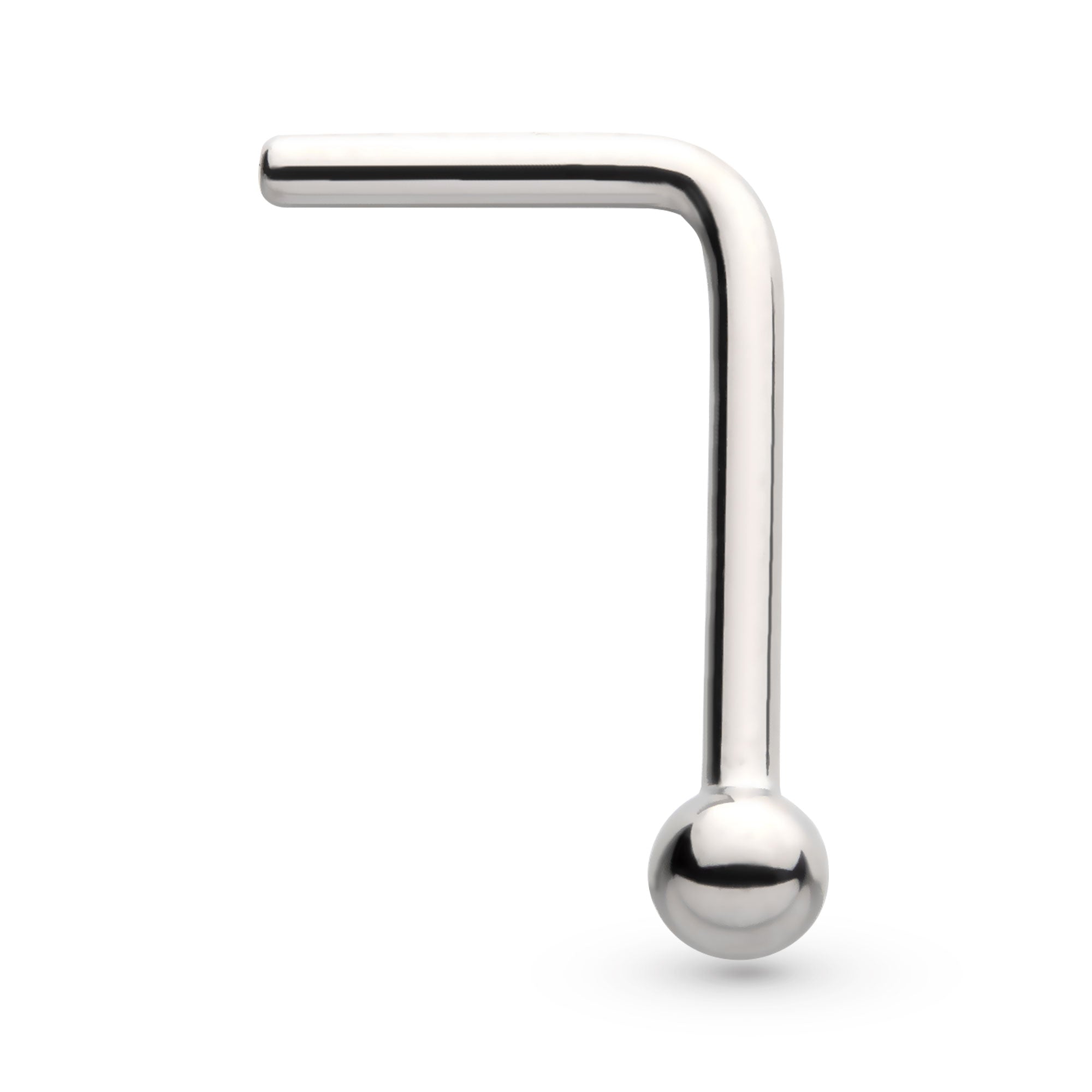 20G Titanium Ball L-Shape Nose Pin