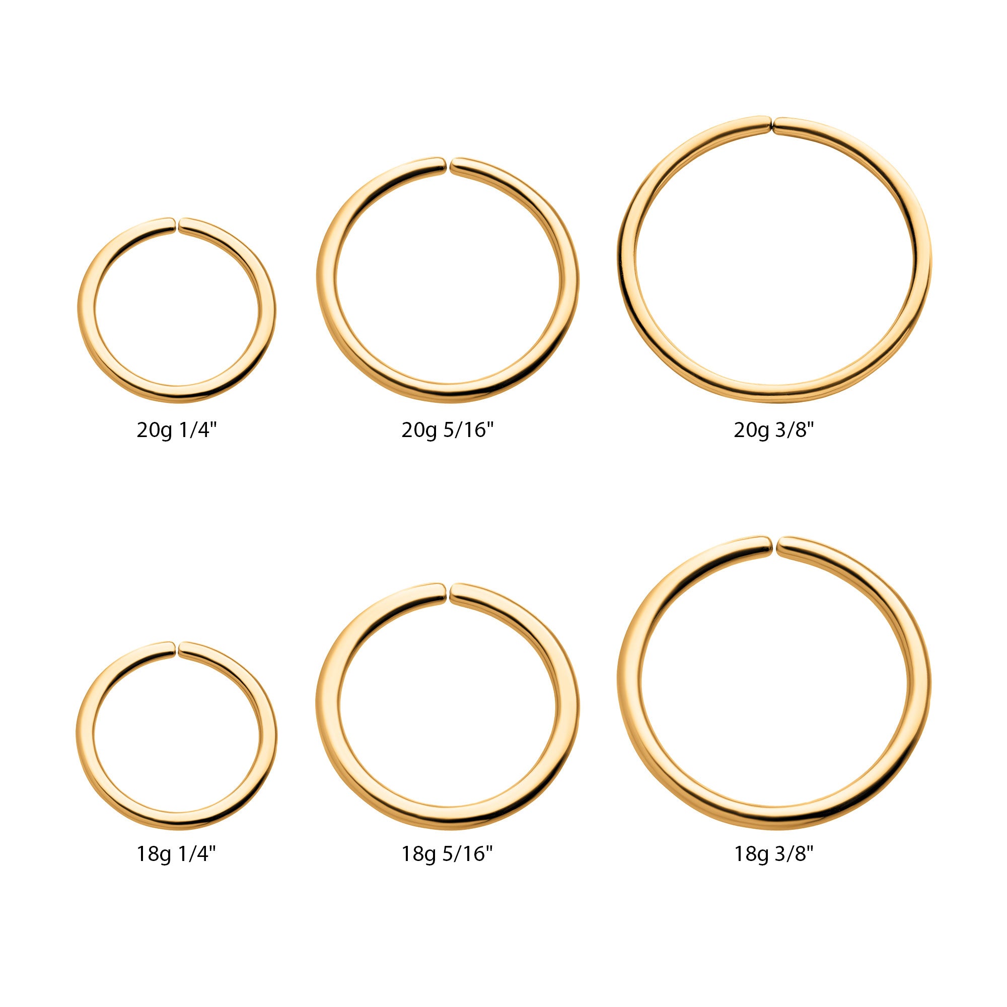 24Kt Gold PVD Titanium Seamless Split Ring –