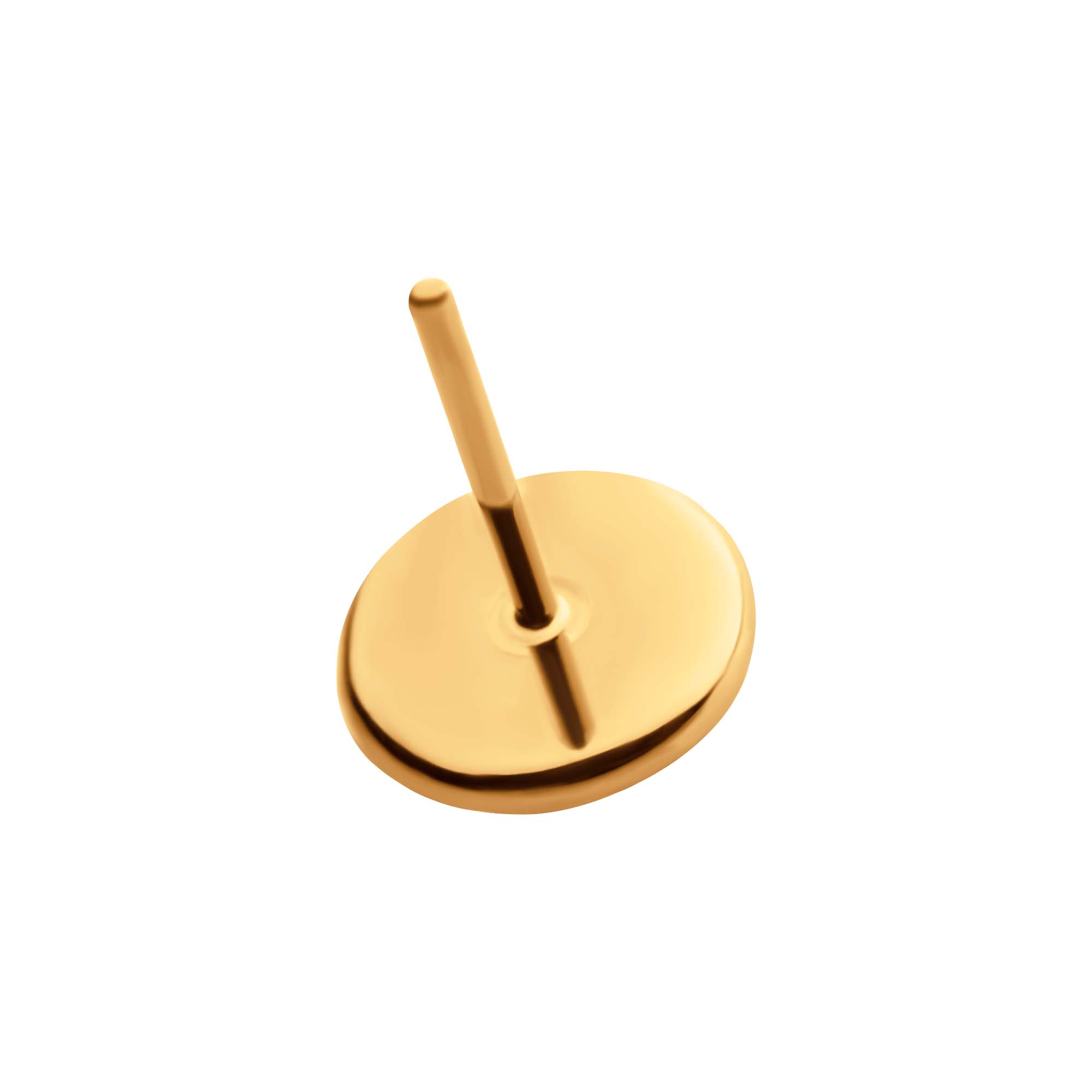 24Kt Gold PVD Titanium Threadless Hammered Disk Top