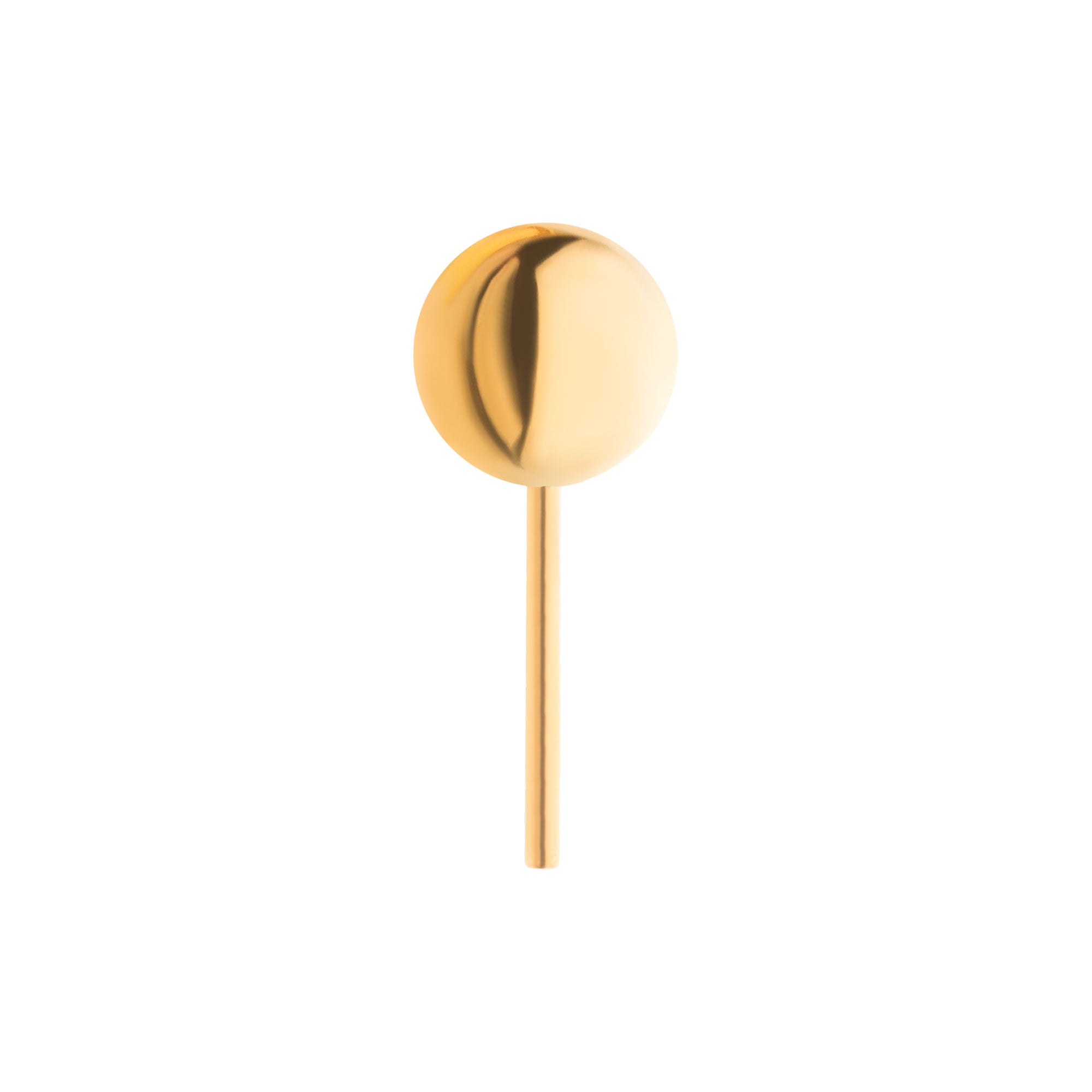 24kt Gold PVD Titanium Threadless Ball Top