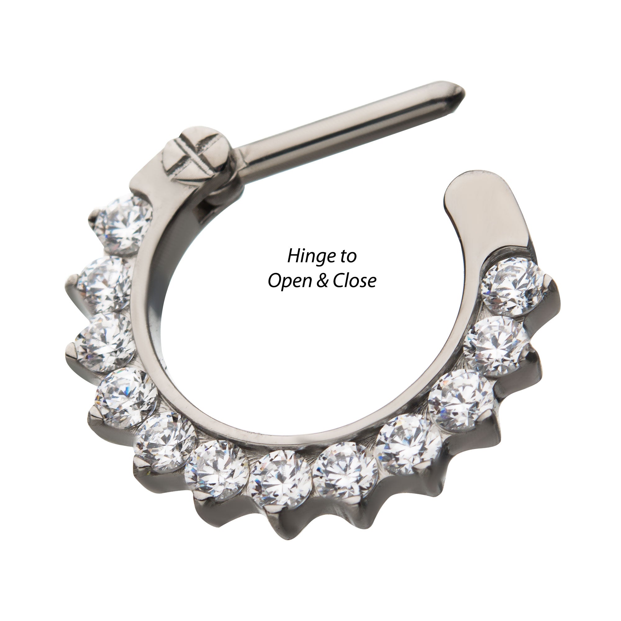 Titanium Prong CZ/Opal Septum Clickers