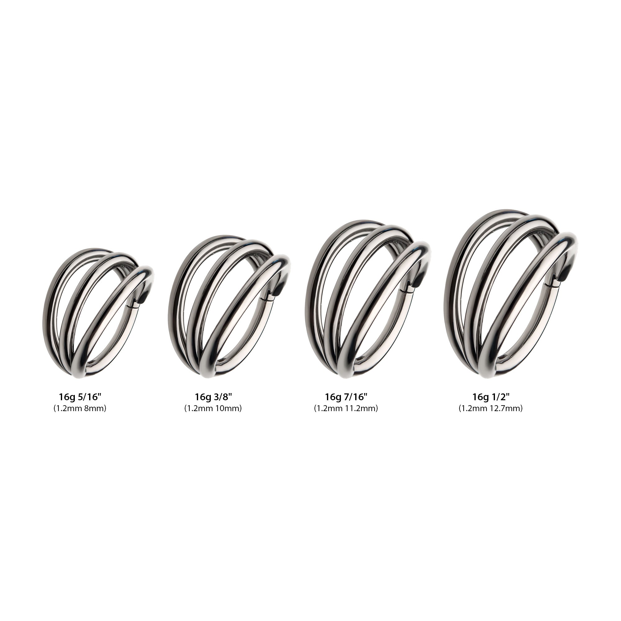 Titanium Triple Fan Out Side Facing Hinged Segment Clicker