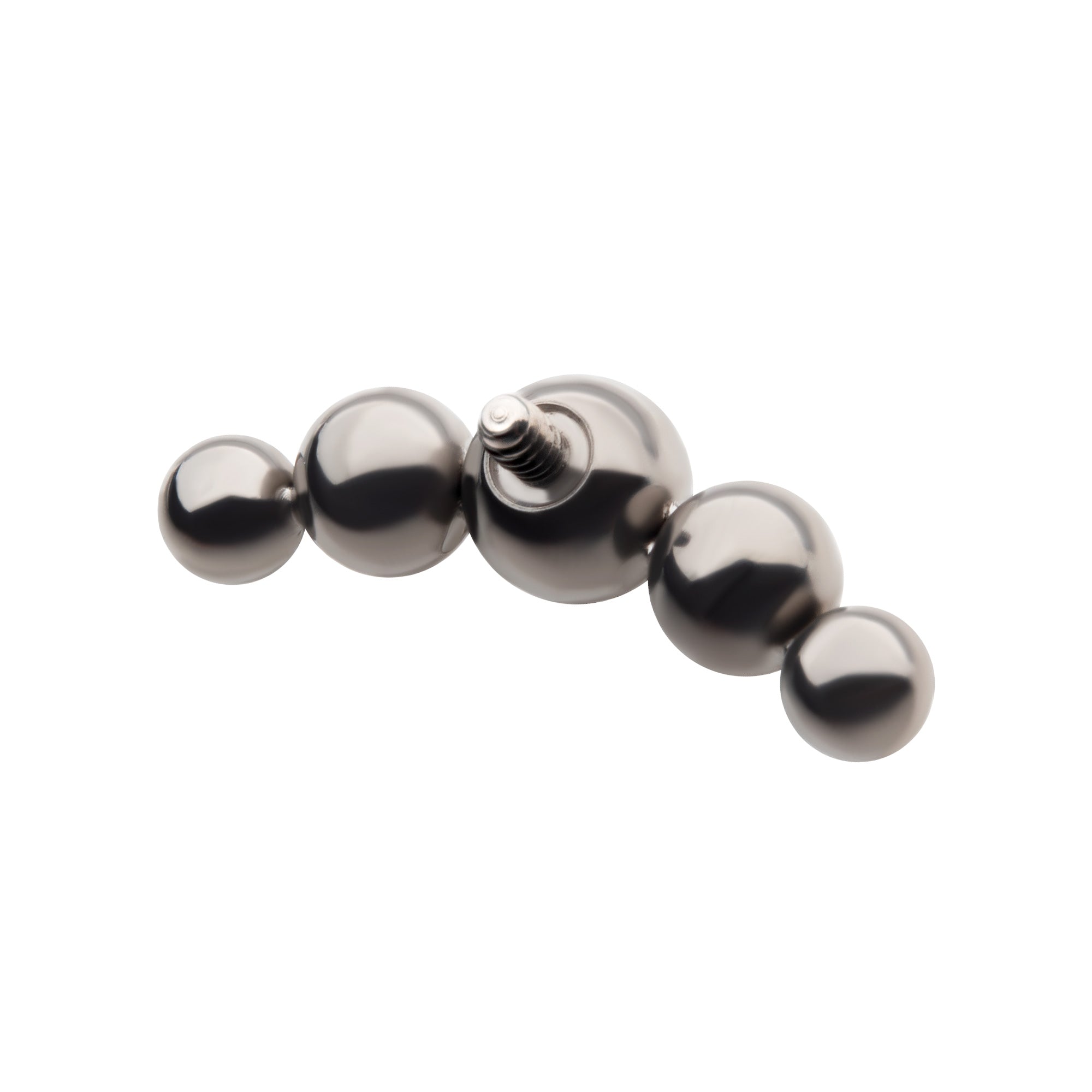 Titanium Internally Threaded with 5-Cluster Bead Top