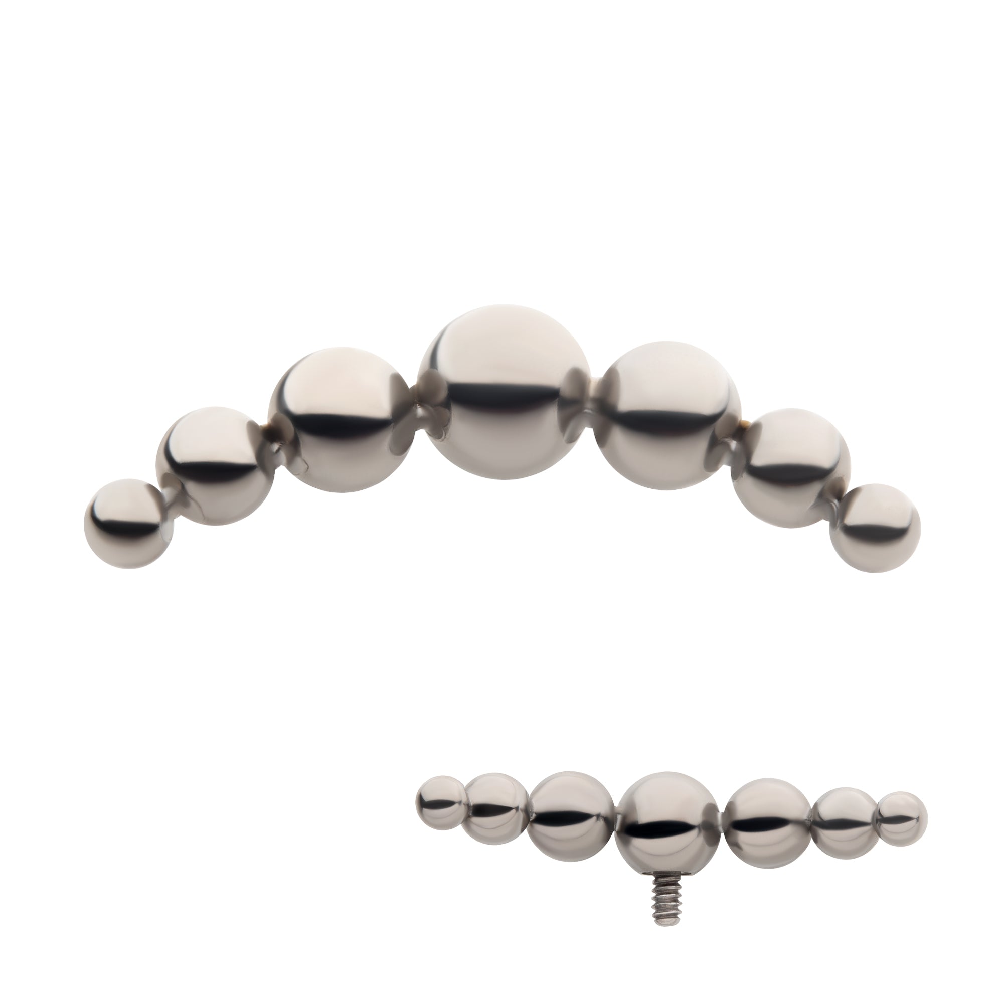 Titanium Internally Threaded with 7-Cluster Bead Top