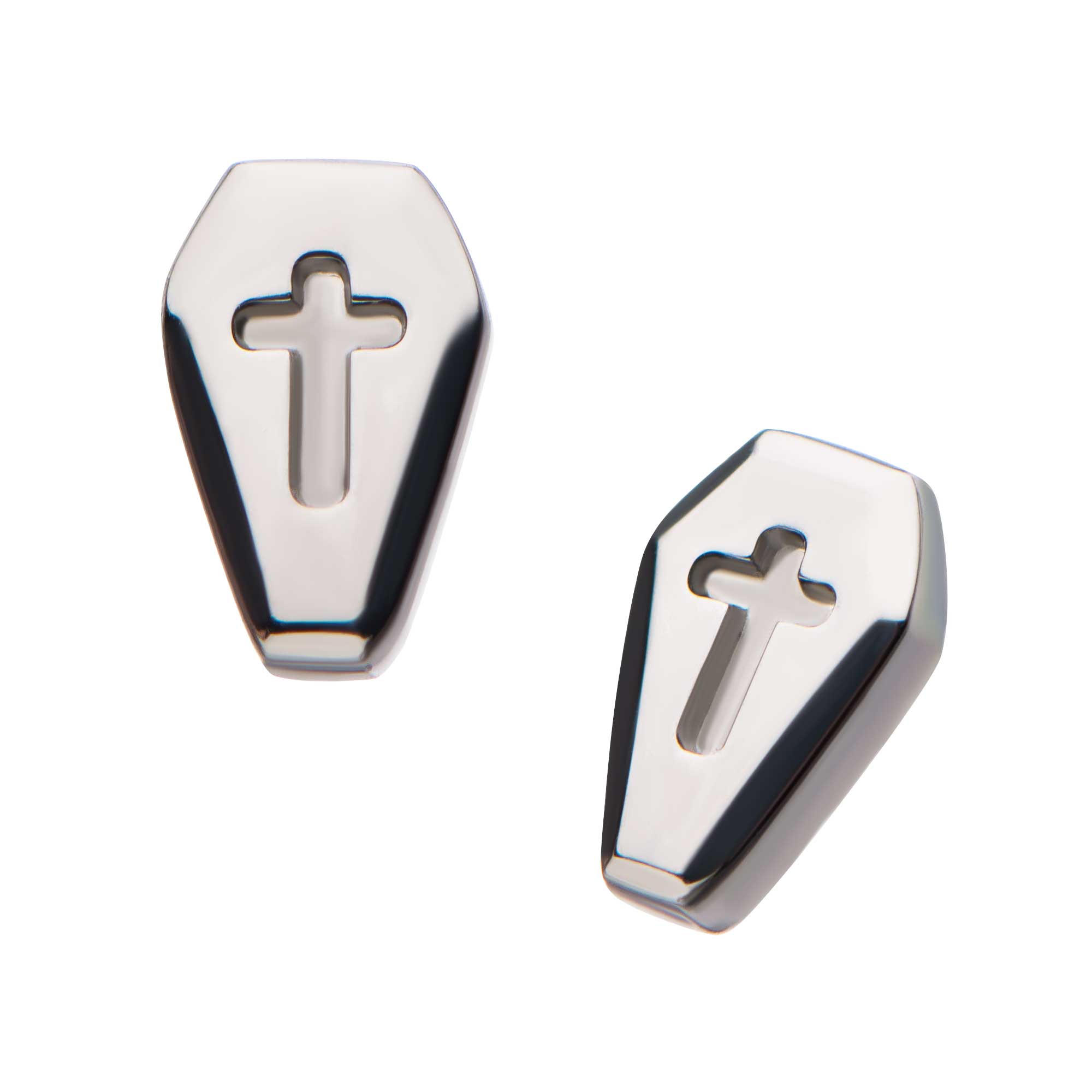 Titanium Internally Threaded with Engraved Cross Coffin Top