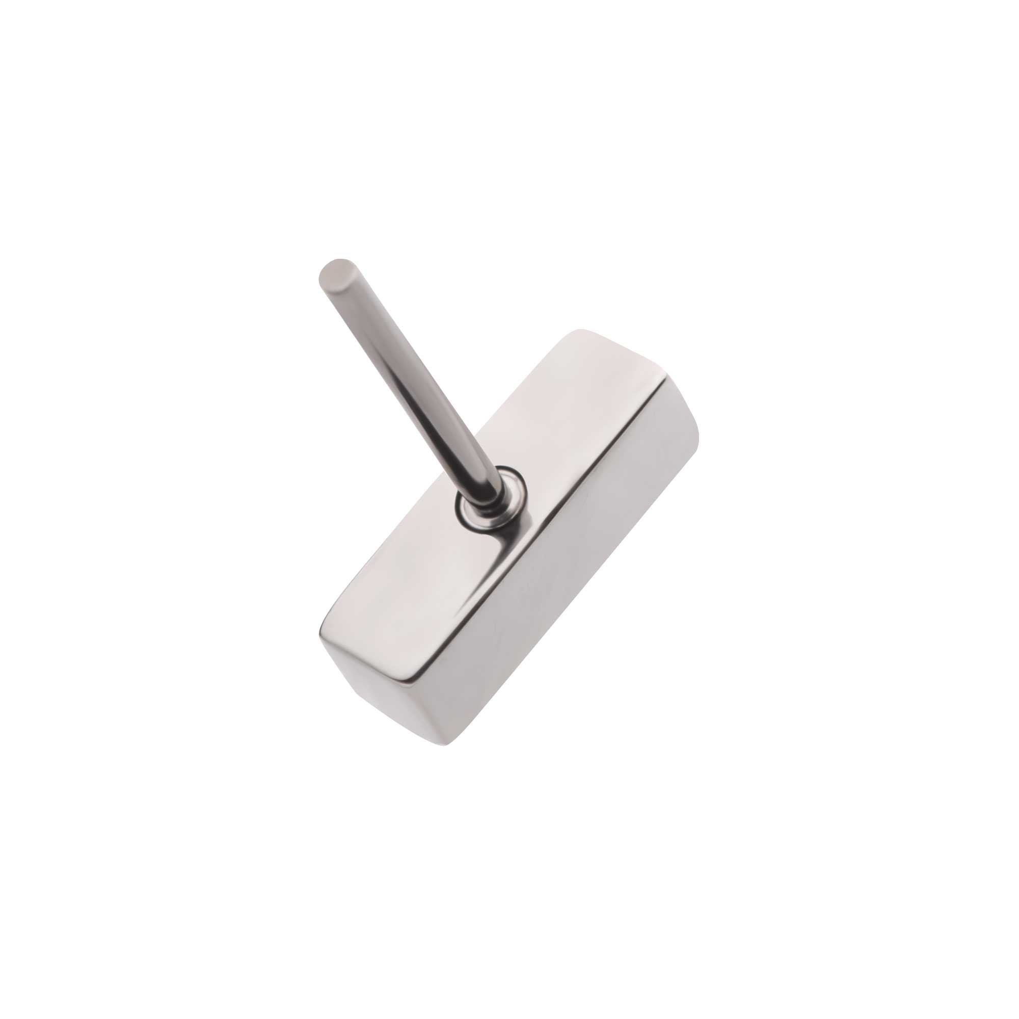 Titanium Threadless Prong CZ/Opal 3-Cluster Bar Top