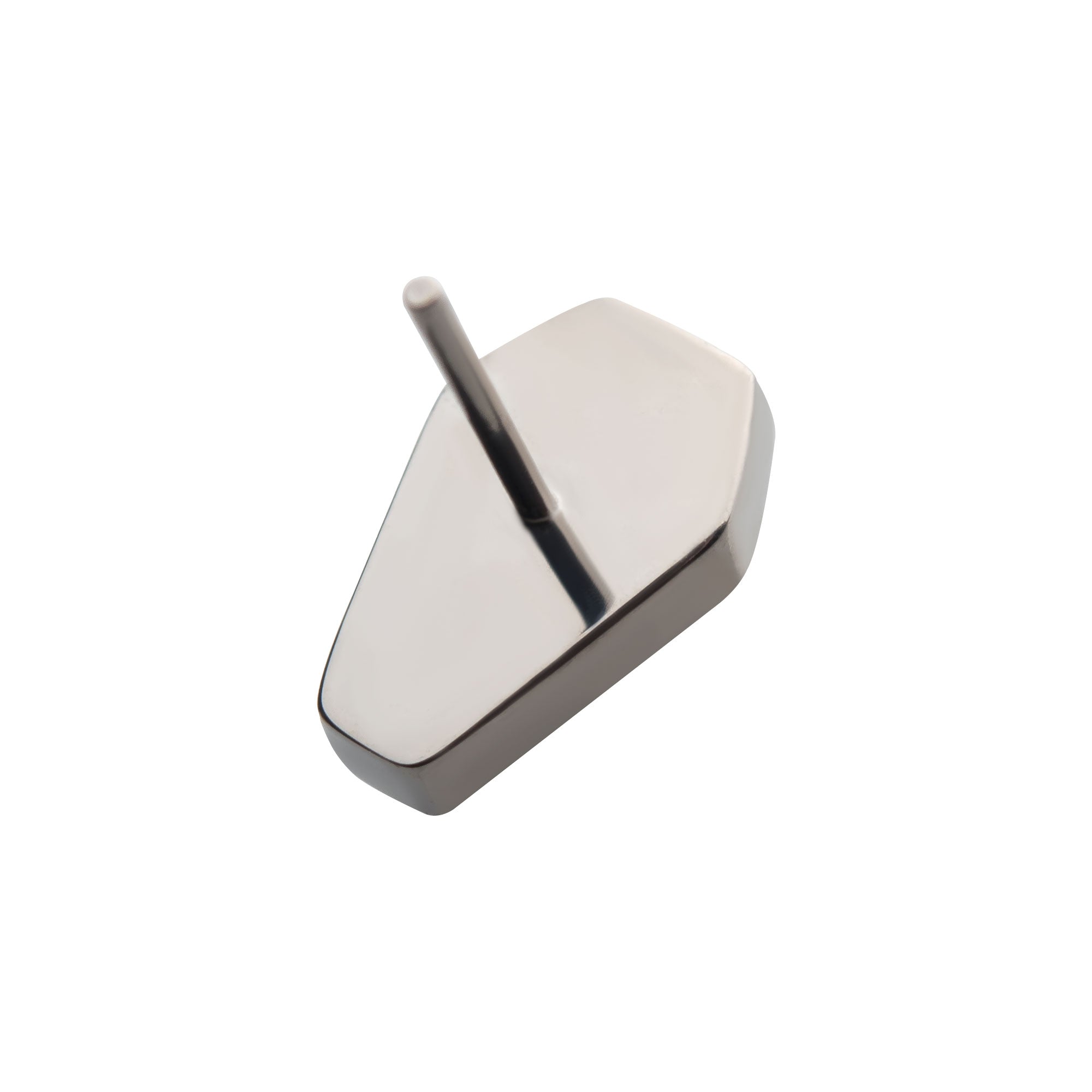 Titanium Threadless Engraved Cross Coffin Top