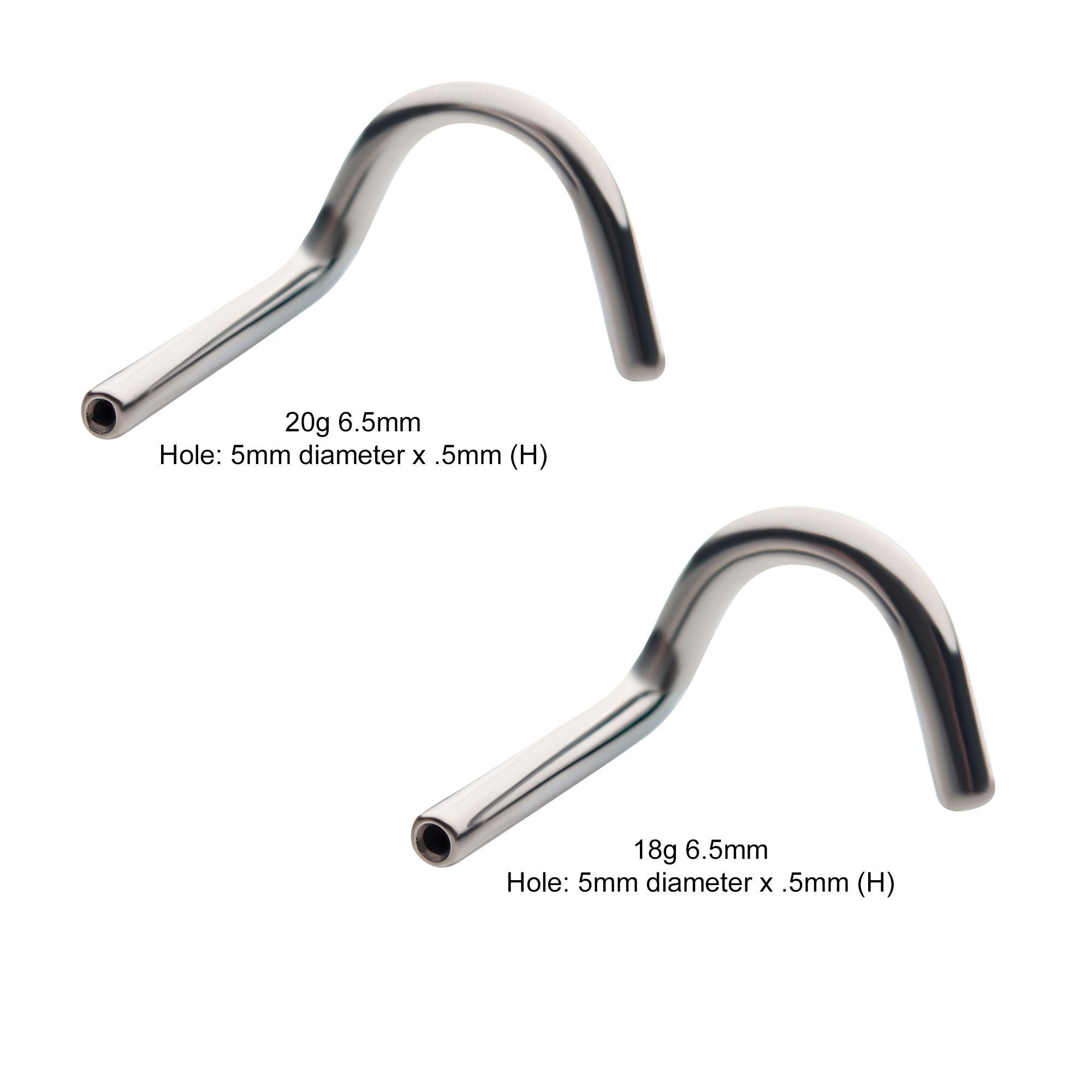 Titanium Threadless Nose Screw