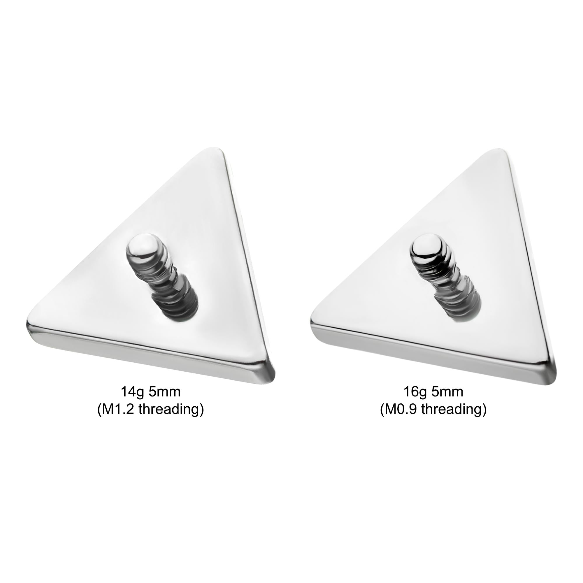 Titanium Mirror Finish Triangle Threaded Ends