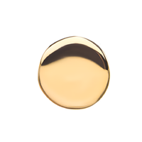 14kt Gold Threadless Disk Top Yellow Gold