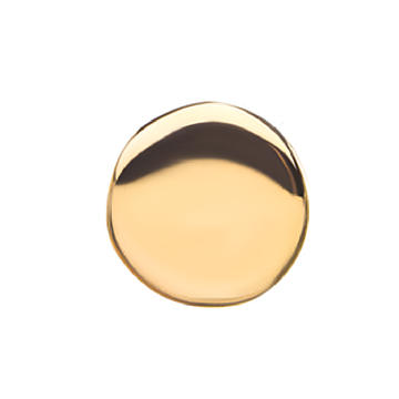 14kt Gold Threadless Disk Top Yellow Gold