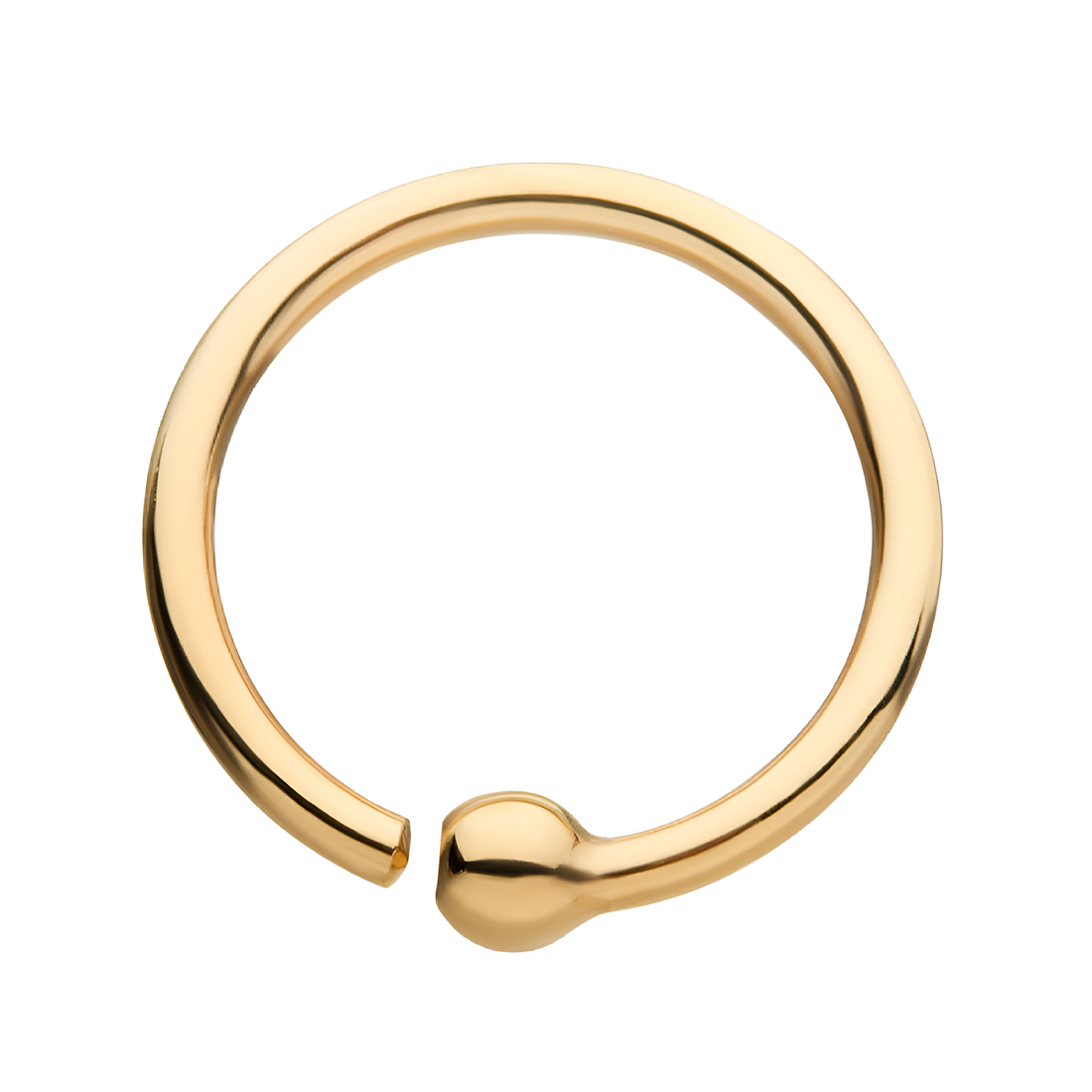 14kt Yellow Gold Annealed Captive Bead Ring