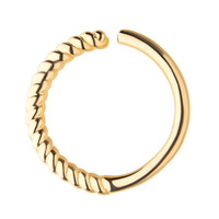 14kt Gold Half-Twisted Circle Seamless Split Ring