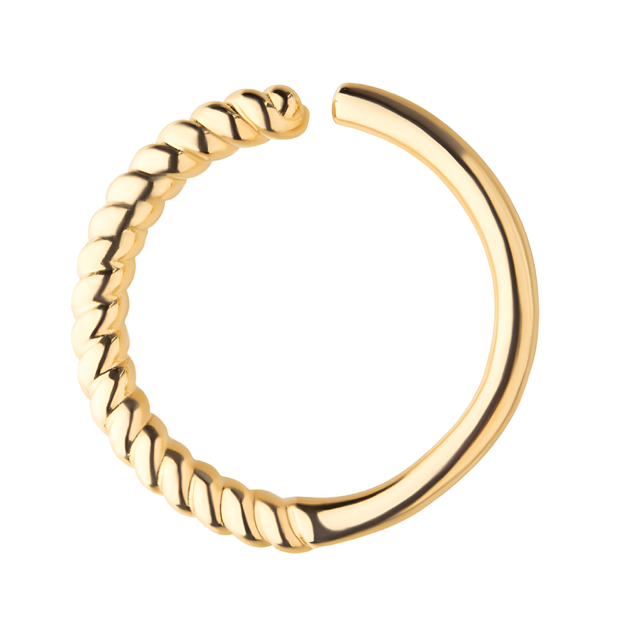 14kt Gold Half-Twisted Circle Seamless Split Ring