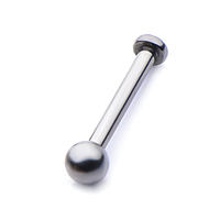 Titanium Internally Threaded Labret with 2.5mm Flat Base and 3mm Ball