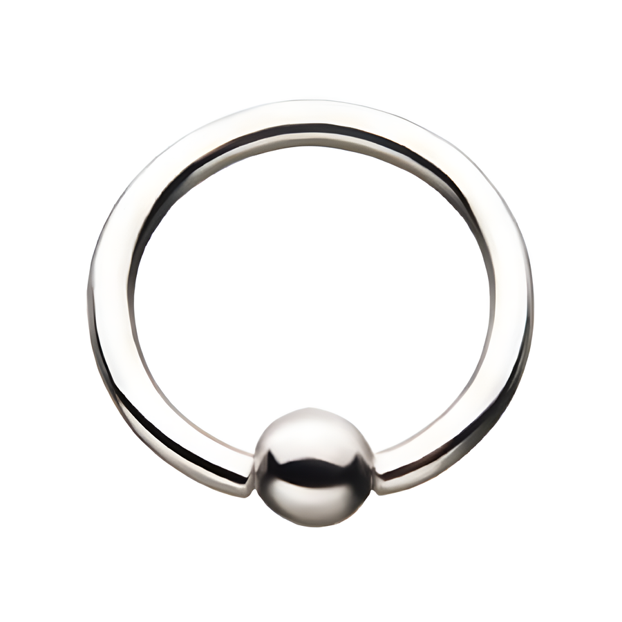 14kt Gold Captive Bead Ring White Gold