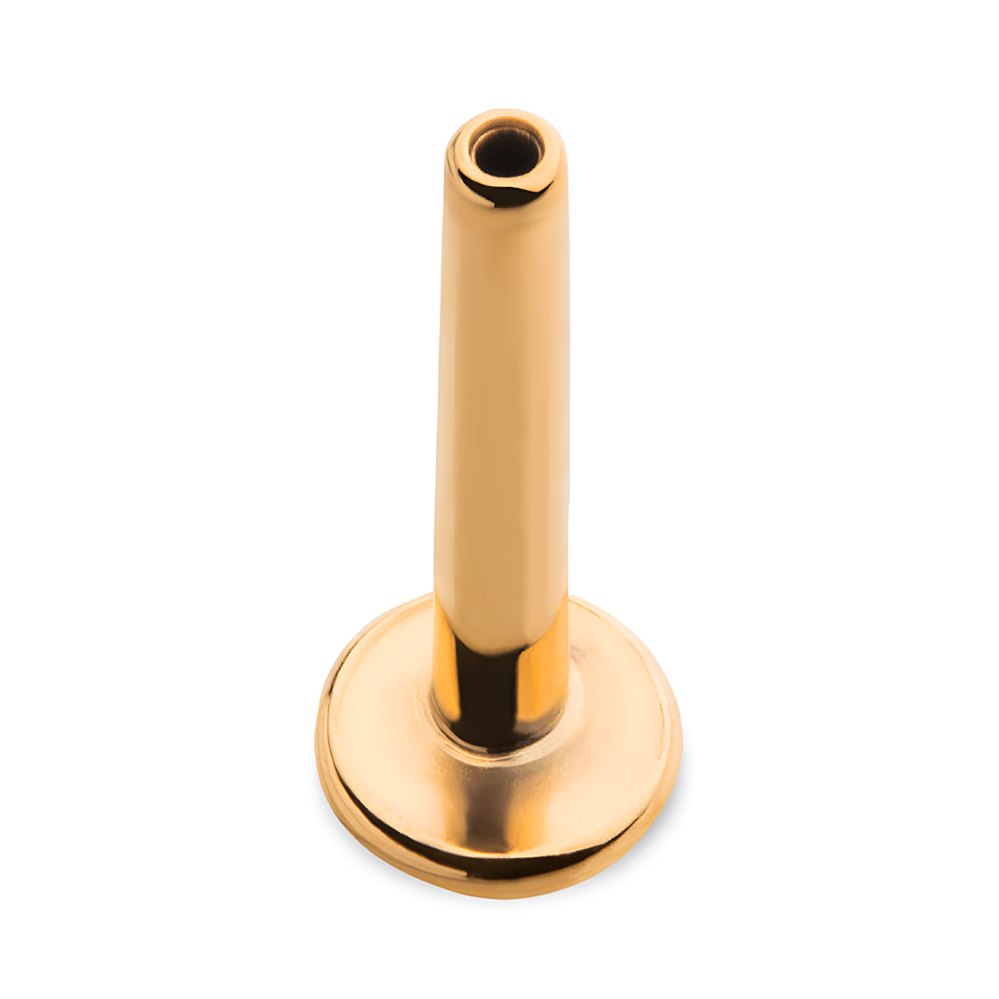 24KT Gold PVD Titanium Threadless Labret with 4mm Base