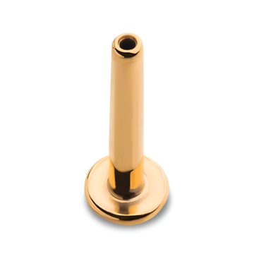 24KT Gold PVD Titanium Threadless Labret with 3mm Base